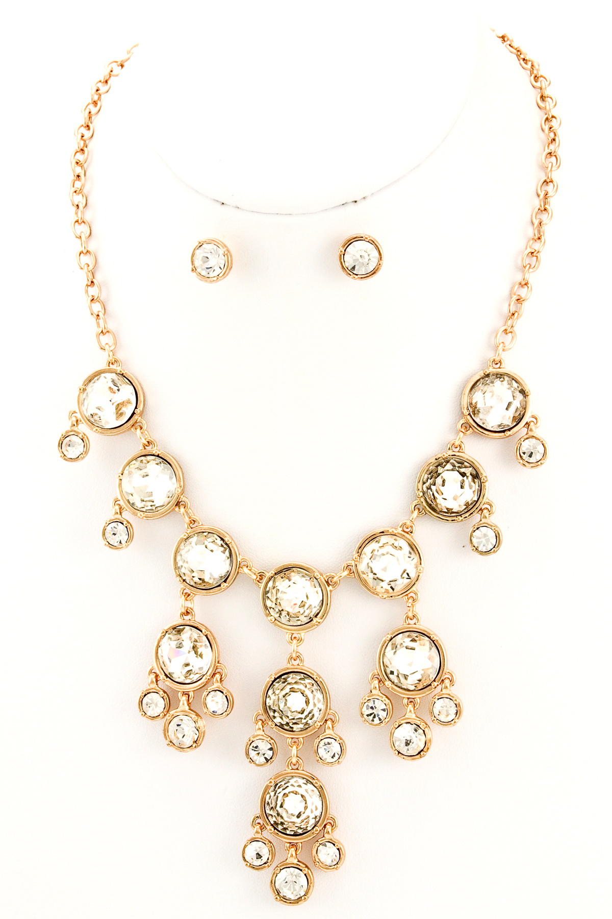 Crystal Bubble Necklace Set Necklaces