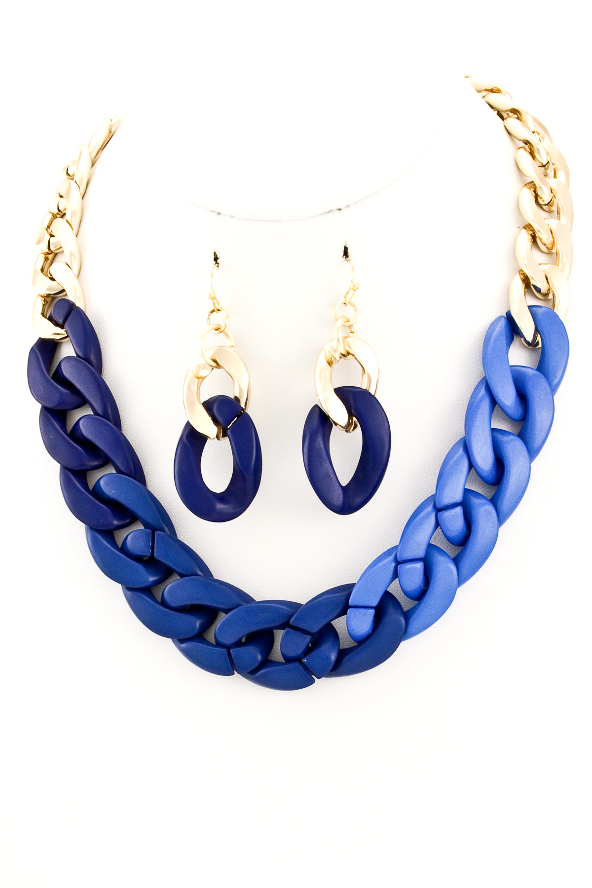 Acrylic Metal Chain Link Necklace Set Necklaces