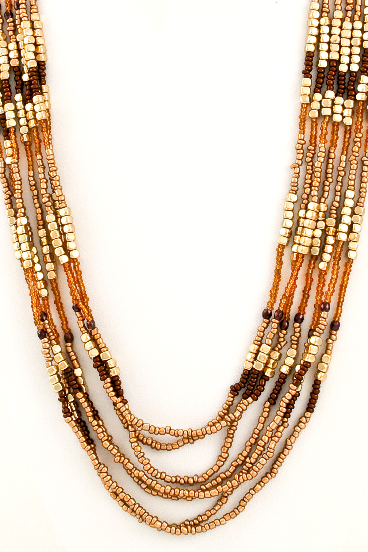 Seed Bead Layered Necklace Set Necklaces