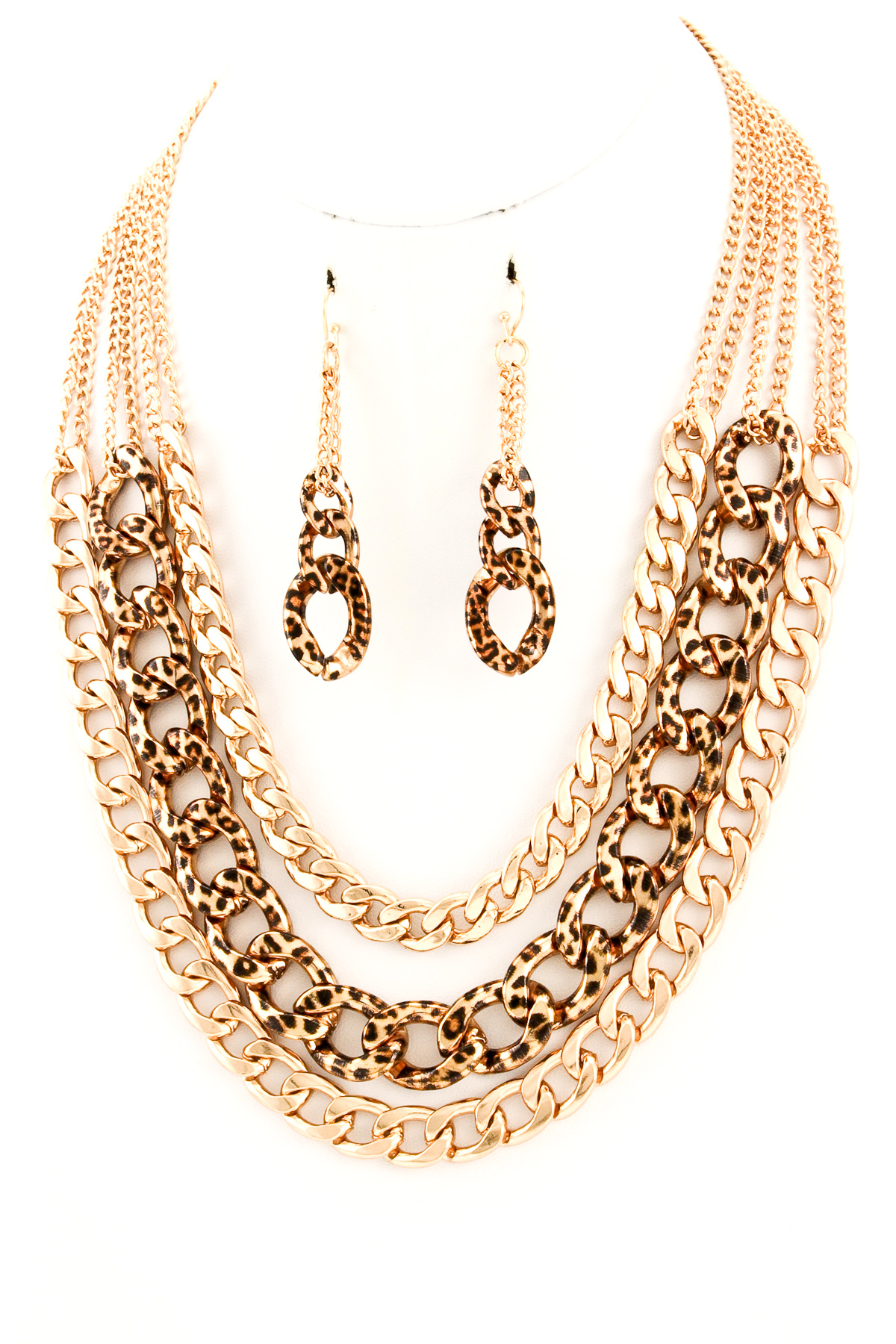 Metal Chain Three Layer Necklace Set Necklaces Metal Chain Three Layer Necklace Set Necklaces