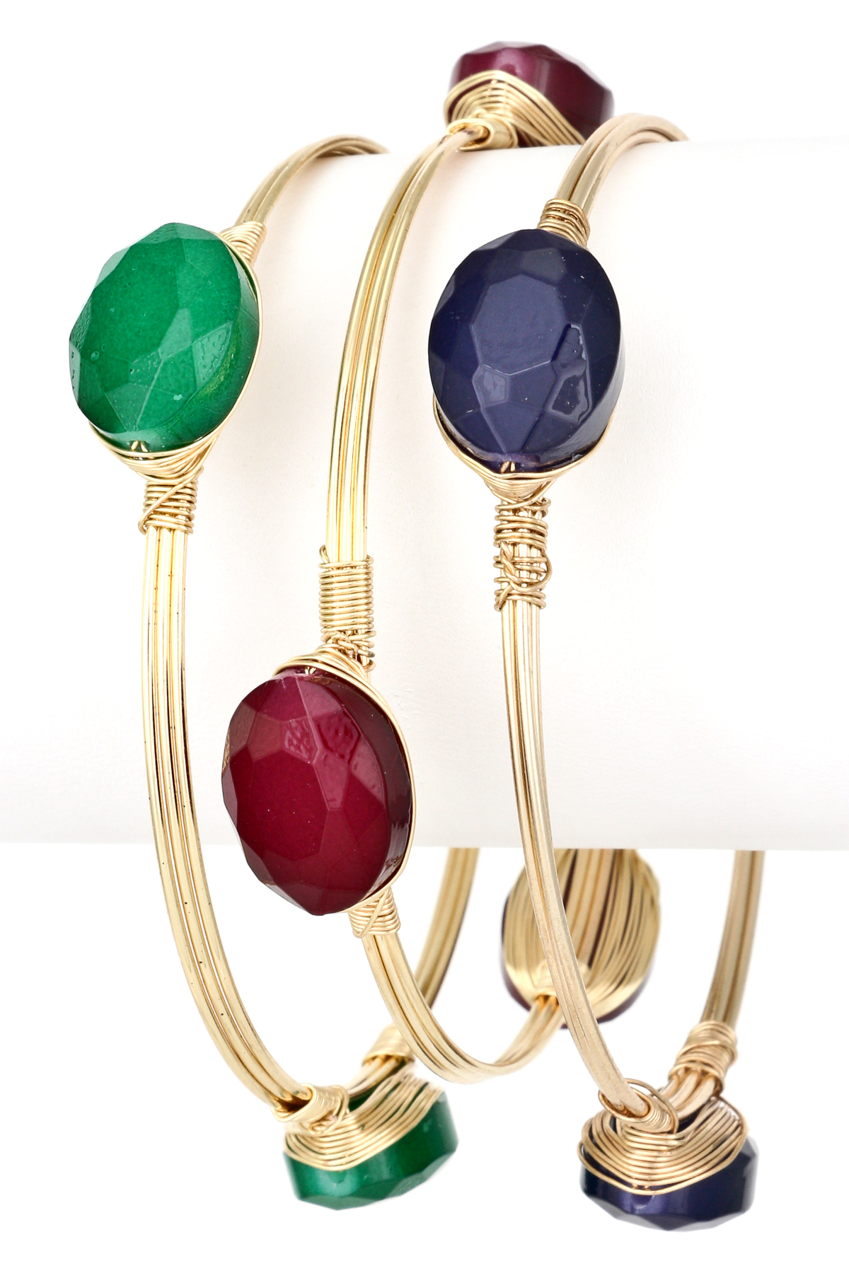 Acrylic Jewel Wire Bangle Bracelet Bracelets