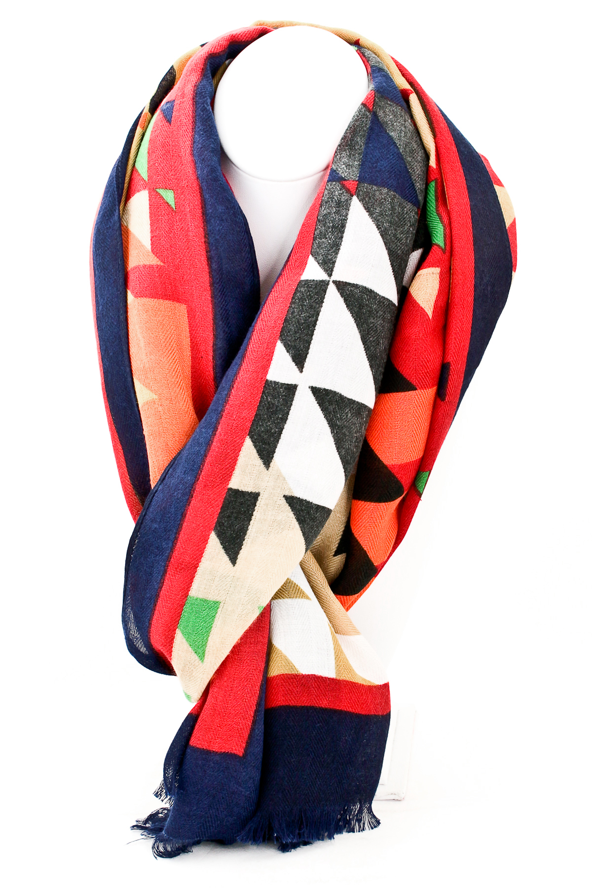 Multi Colored Fringe Scarf Scarves