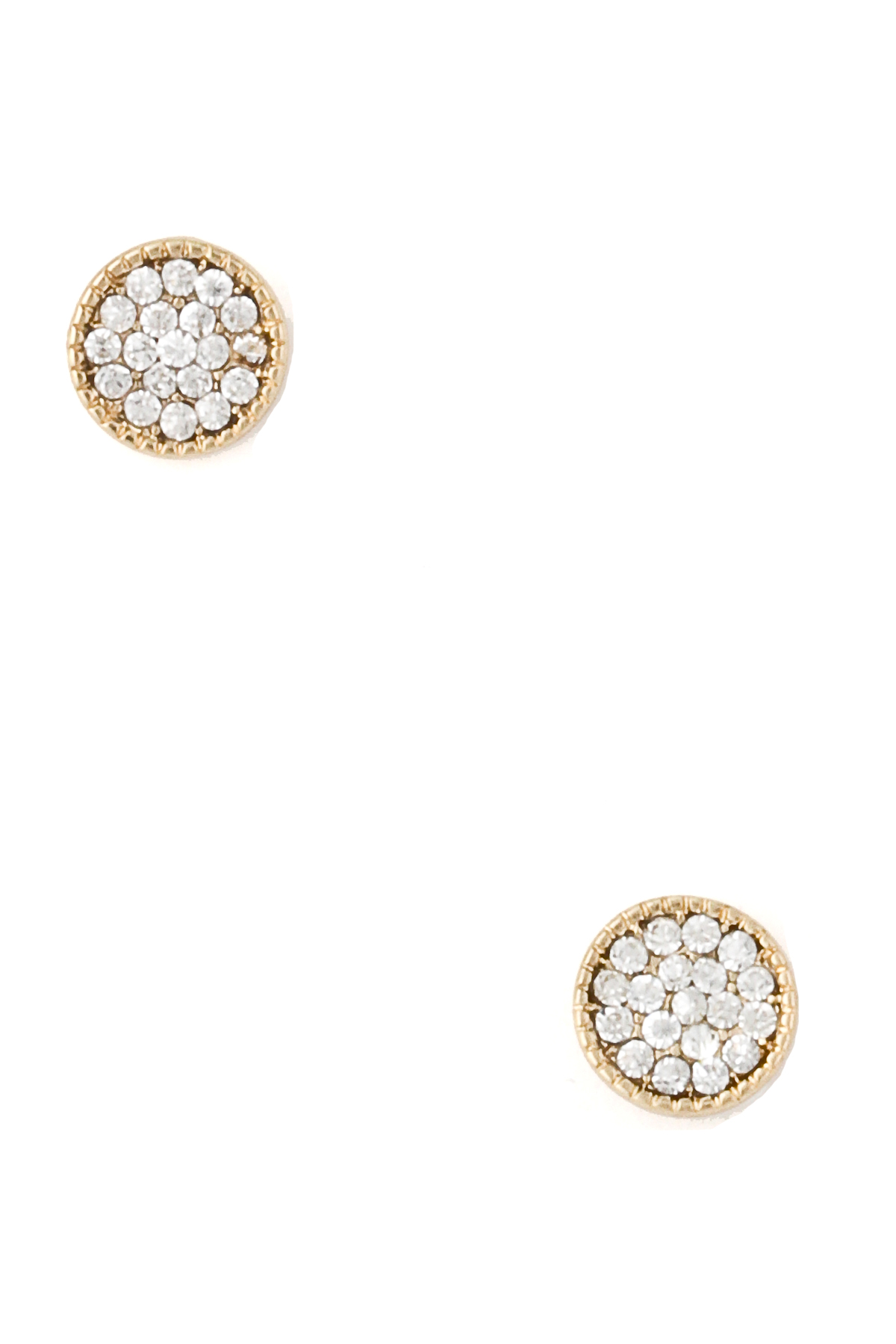 Pave Disc Earring Stud Earrings
