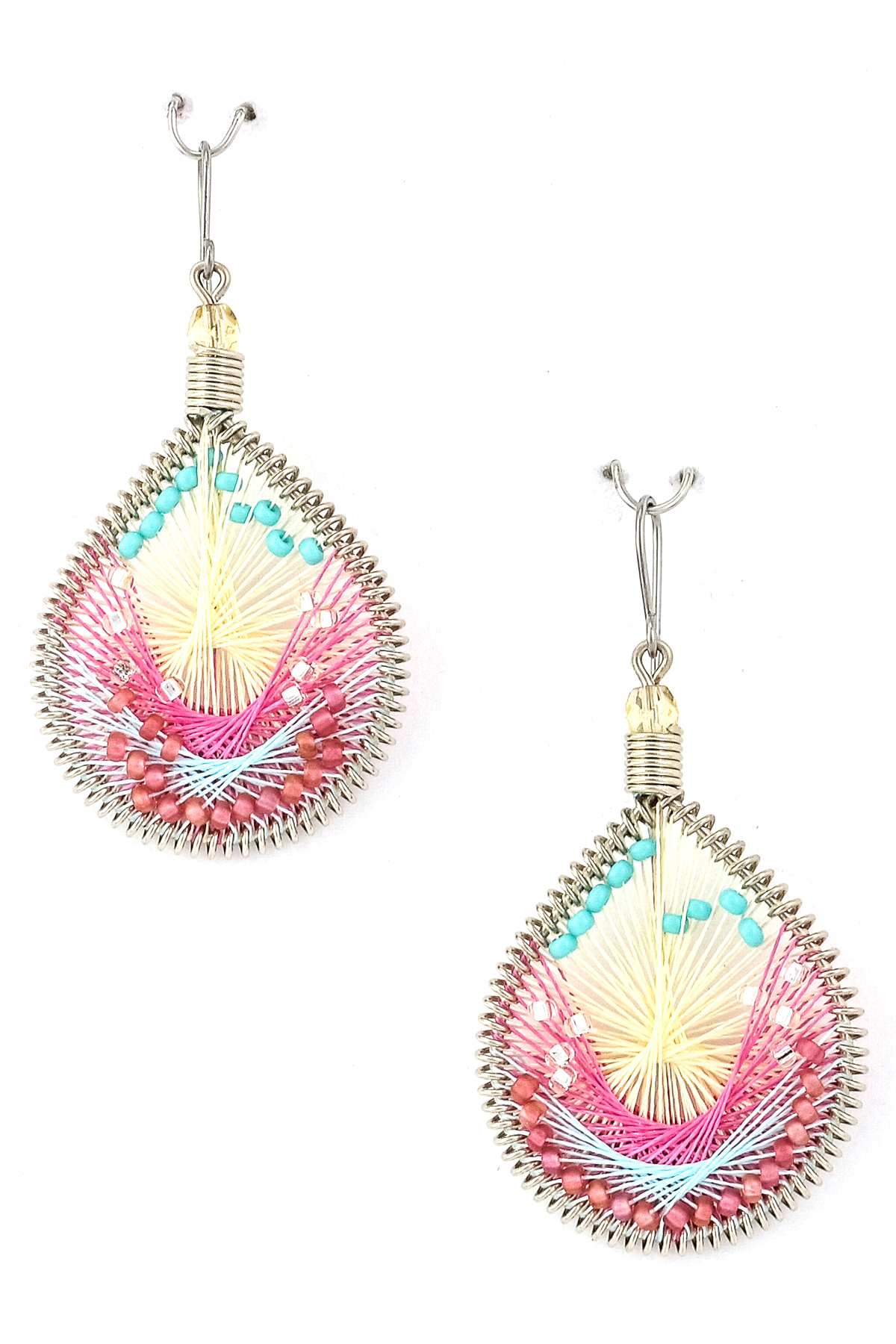 Teardrop Thread Seed Bead Earring Earrings