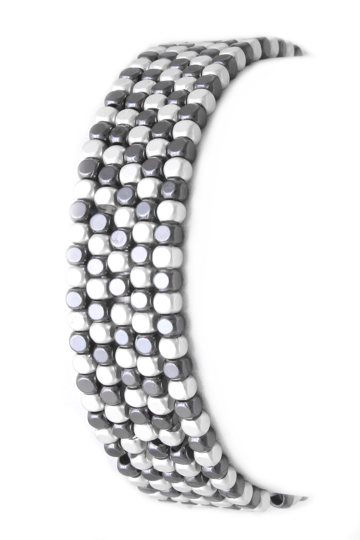 Metal Beaded Stretch Bracelet Bracelets