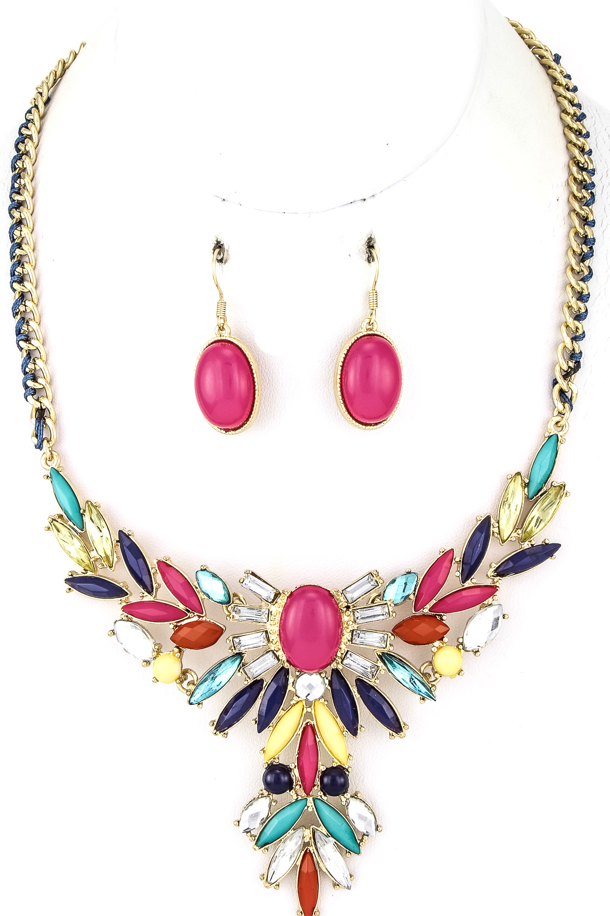 Acrylic Jewel Necklace Set Necklaces