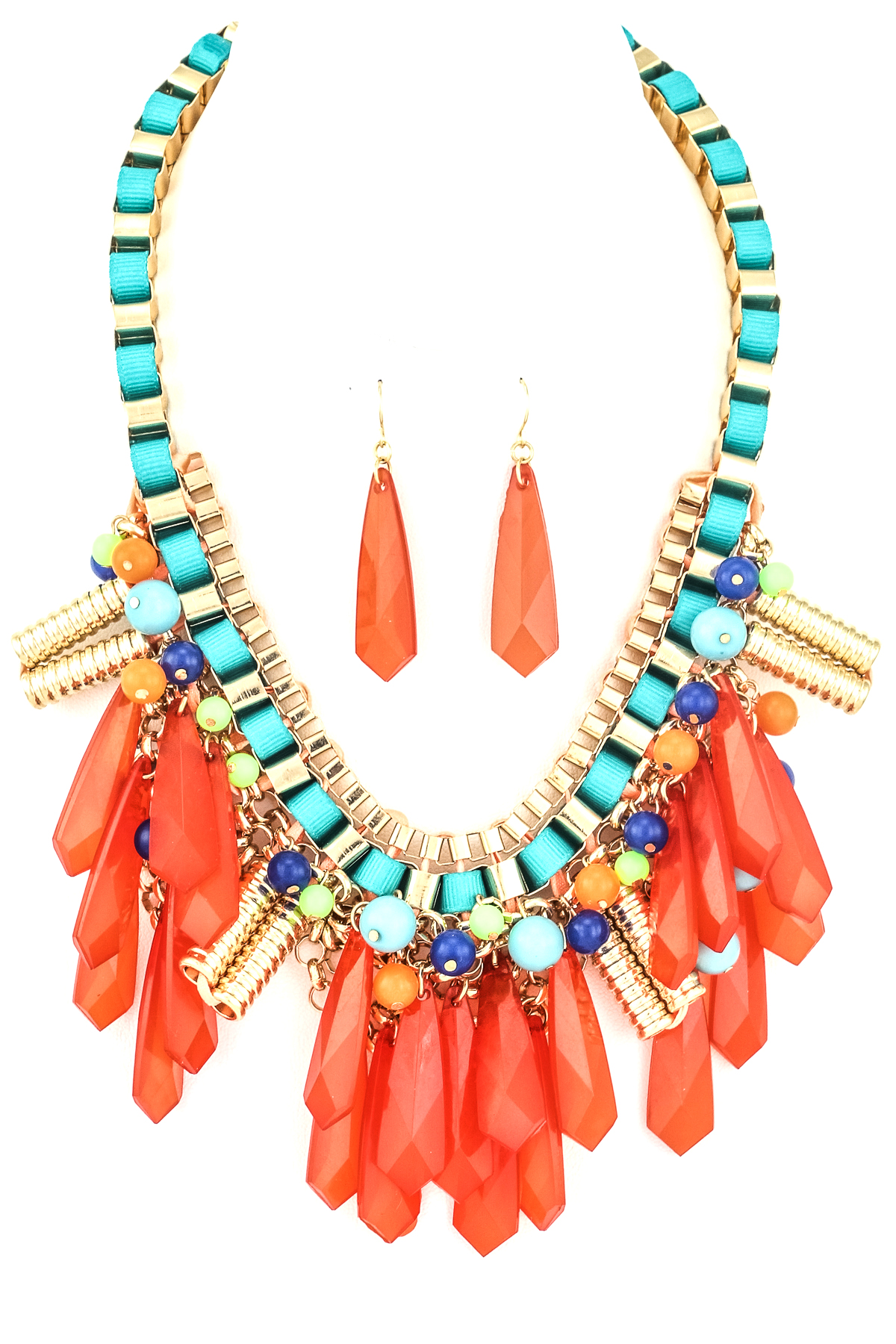 Acrylic Bead Necklace Set Necklaces