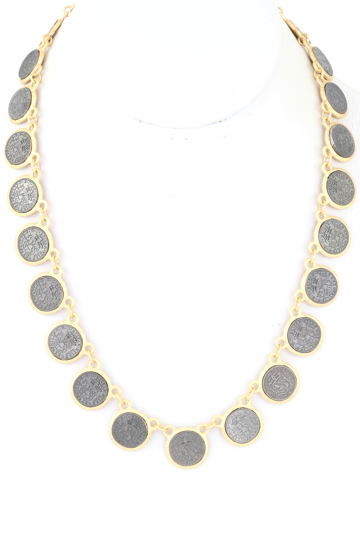 Gold Plated Spanish Coin Necklace Necklaces