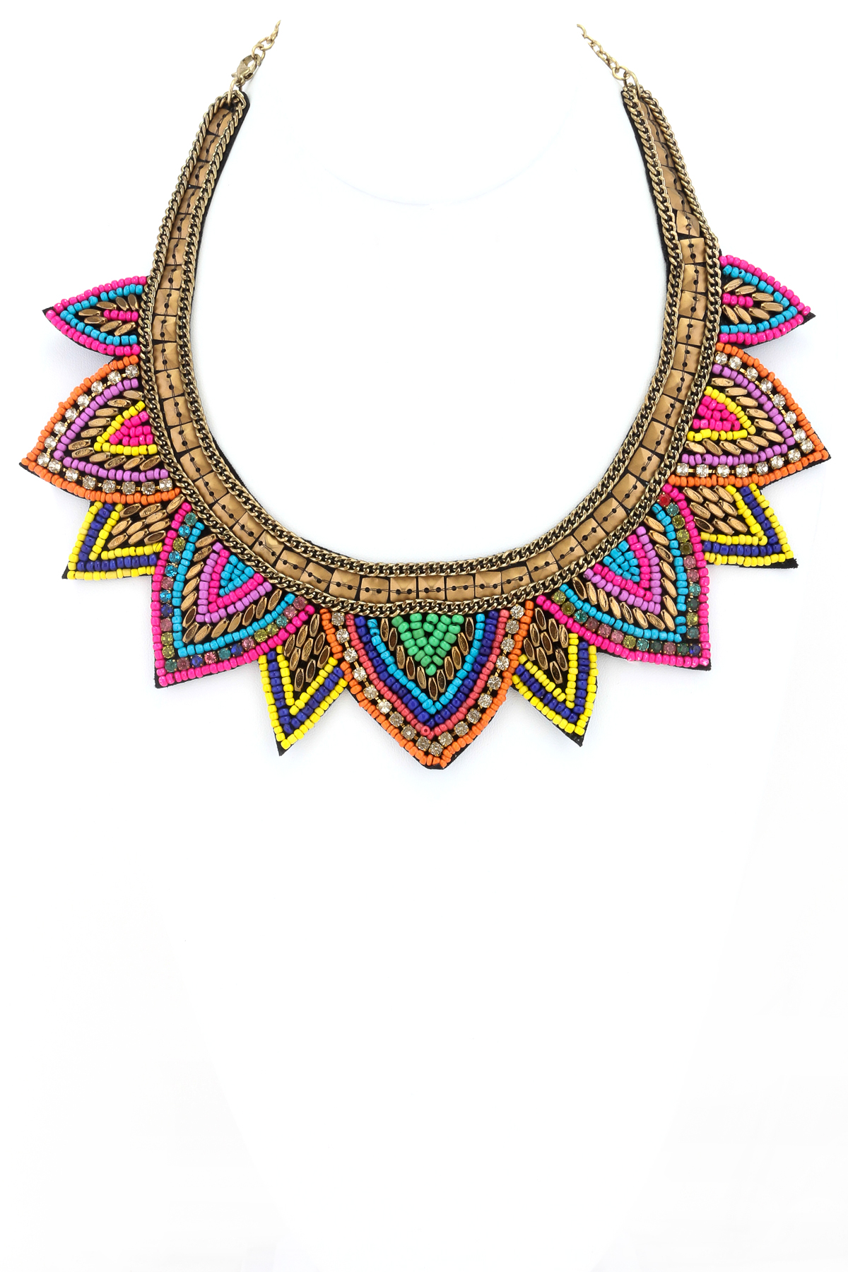 Seed Bead Bib Necklace Necklaces