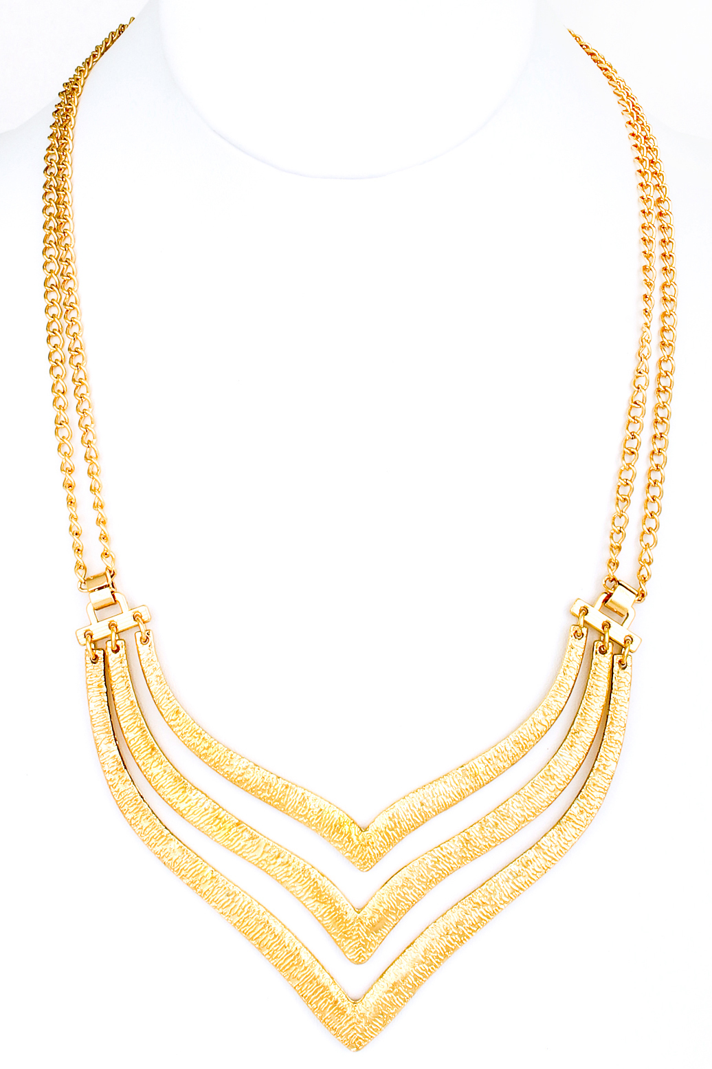 Curved V Chain Link Necklace Necklaces