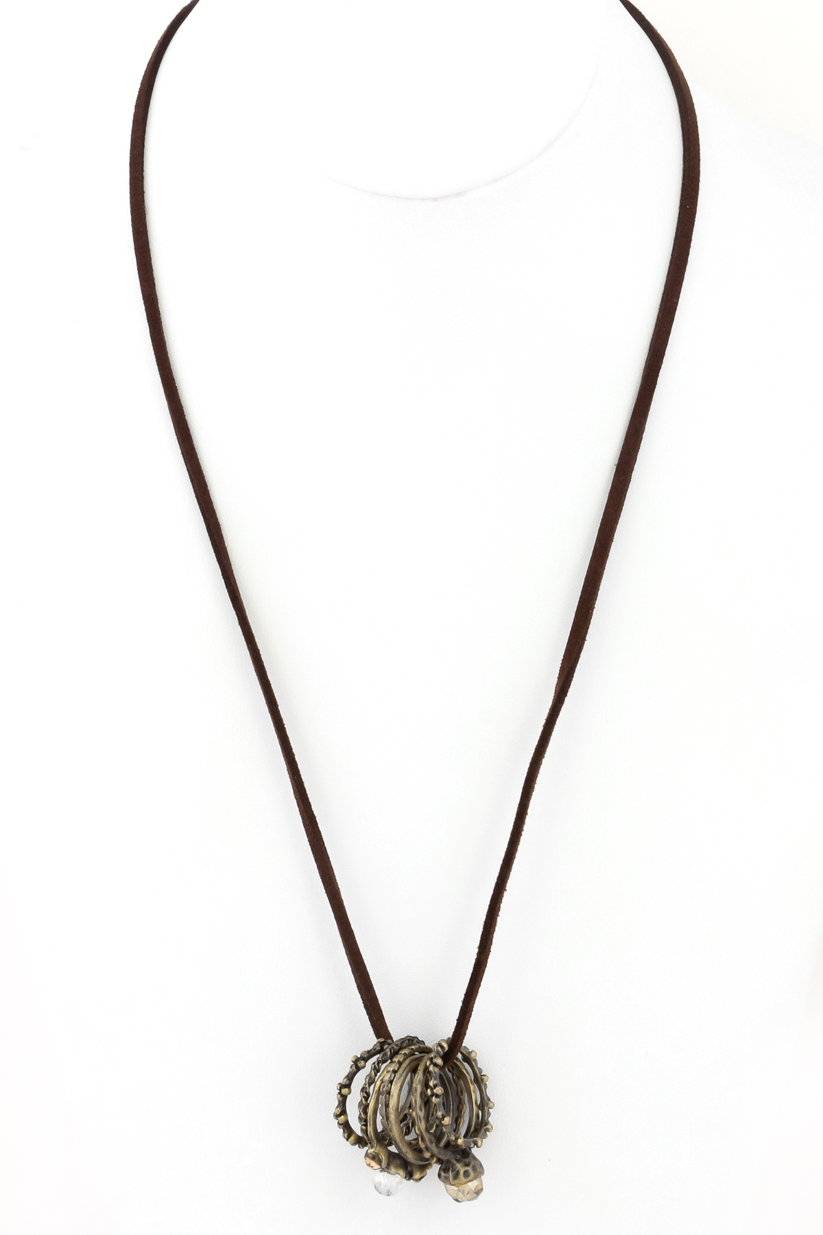 Assorted Charms with Suede Cord Necklace Necklaces