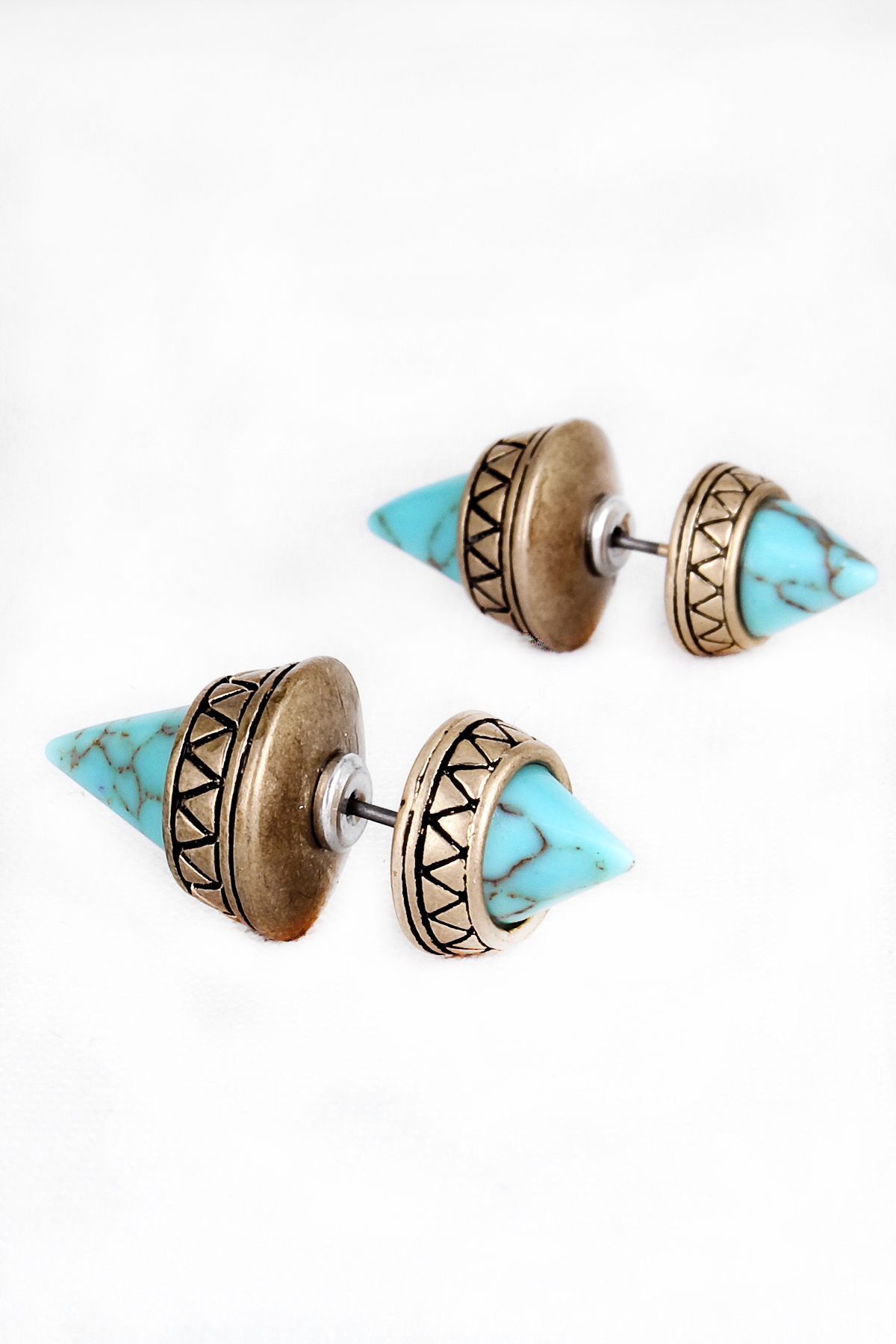Double Sided Semi Precious Stone Earrings