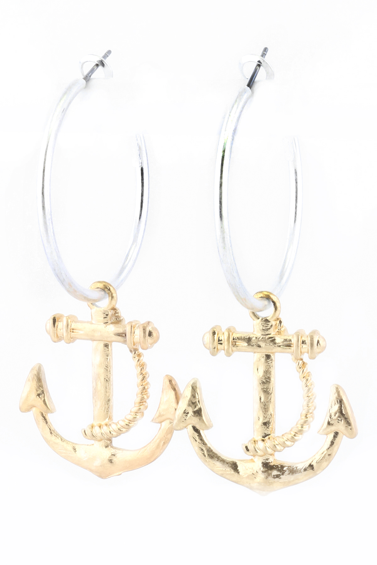 Anchor Hoop Earrings