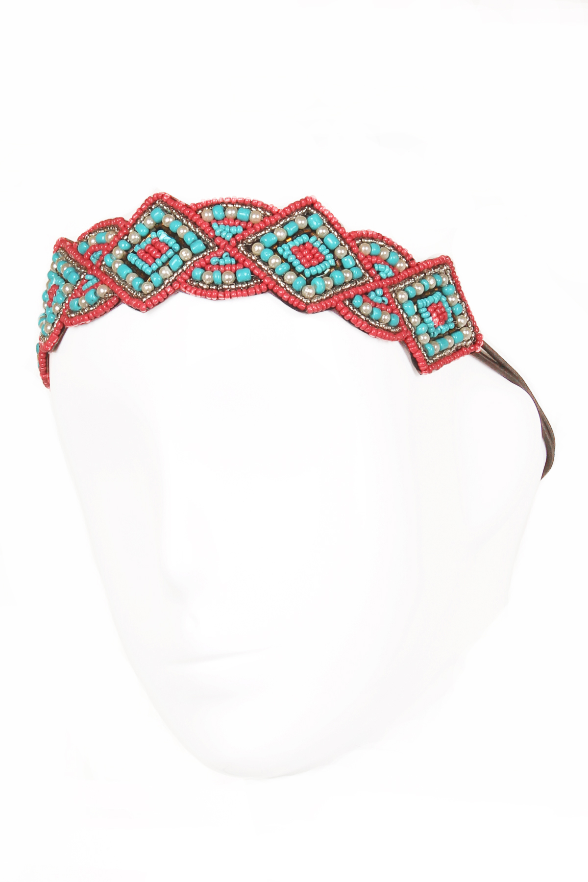 Seed Bead Diamond Pattern Headband Hair Accessories