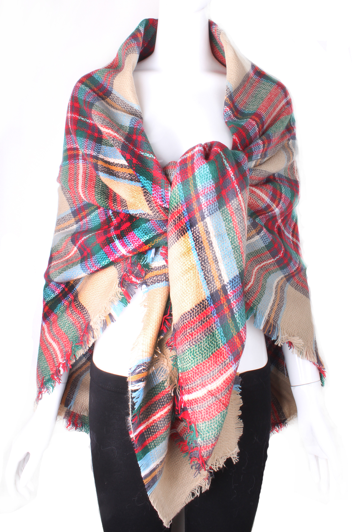 Woven Plaid Blanket Scarf/Shawl Scarves