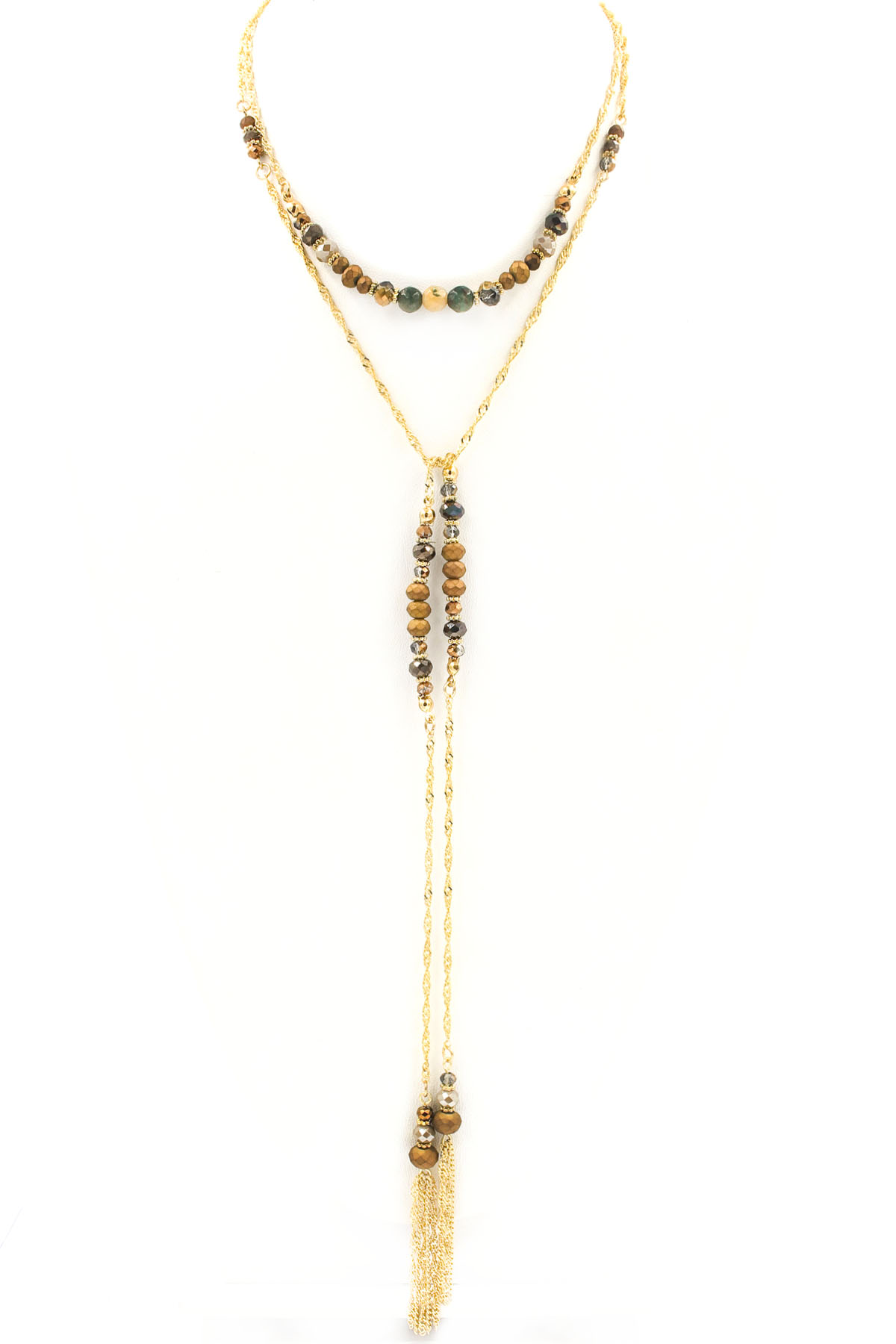 Brown Glass Bead Necklace Brown Glass Bead Necklace