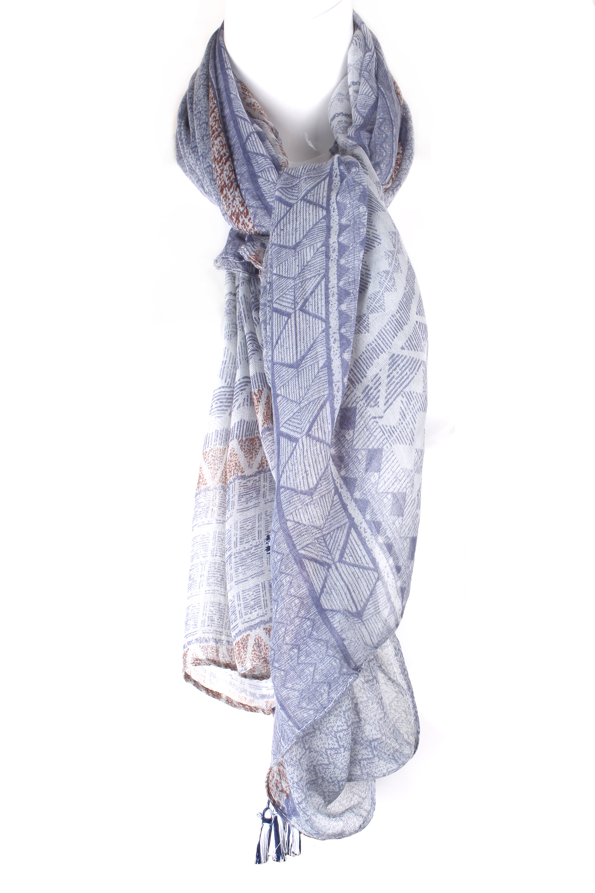 Woven Native Print Blanket Scarf Scarves