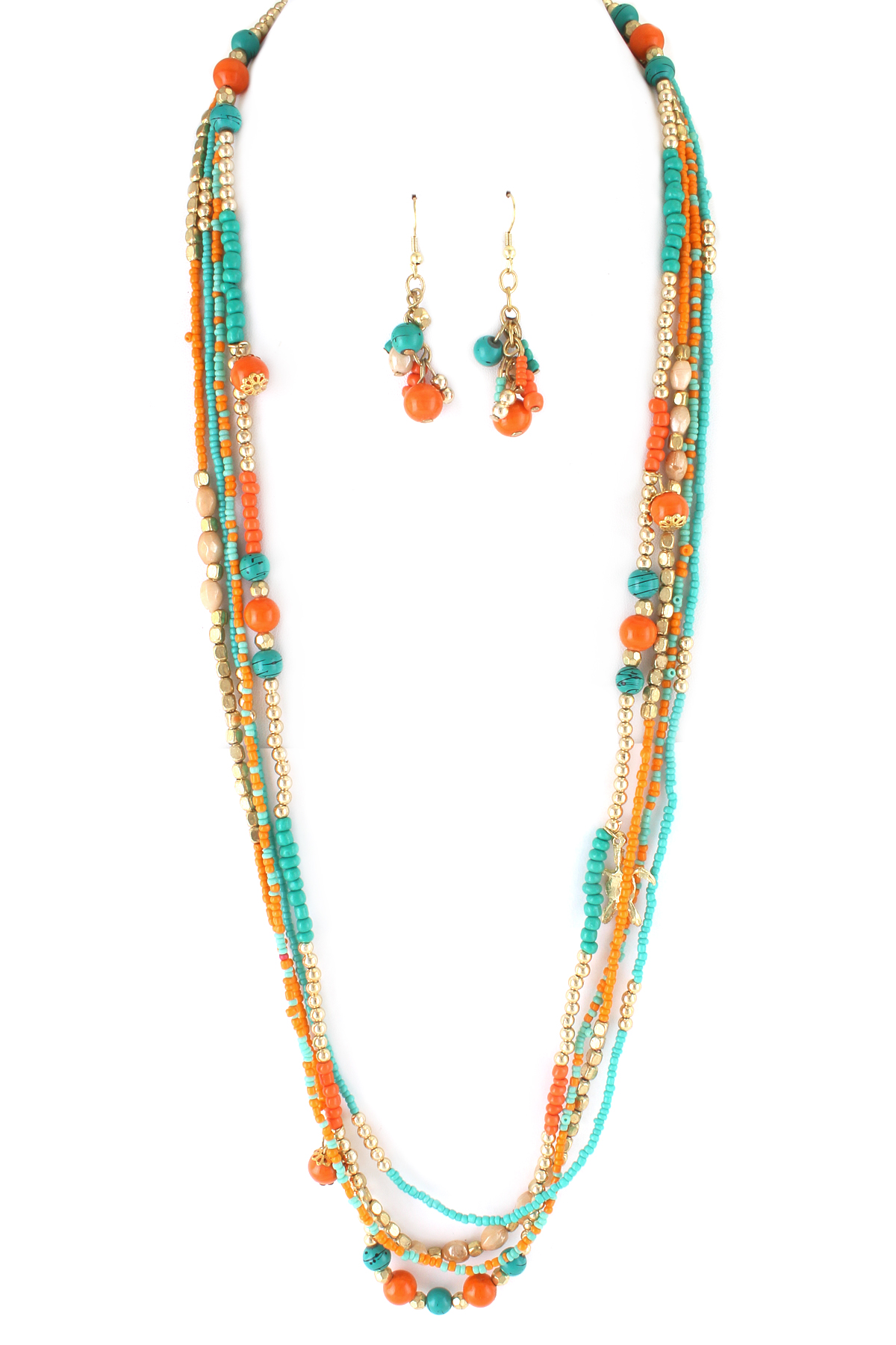 Layered Assorted Bead Necklace Set Necklaces