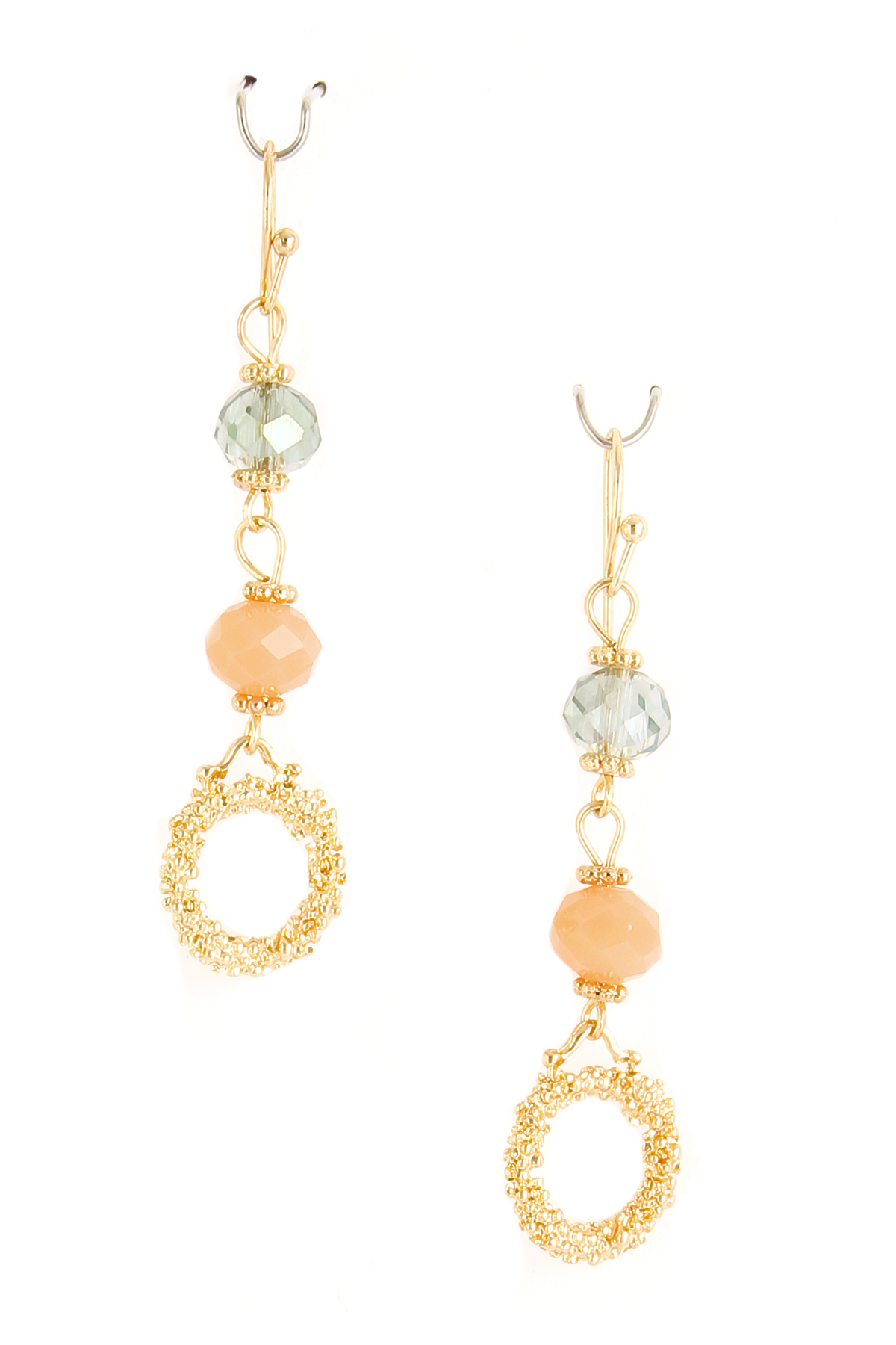 Glass Bead Drop Earrings