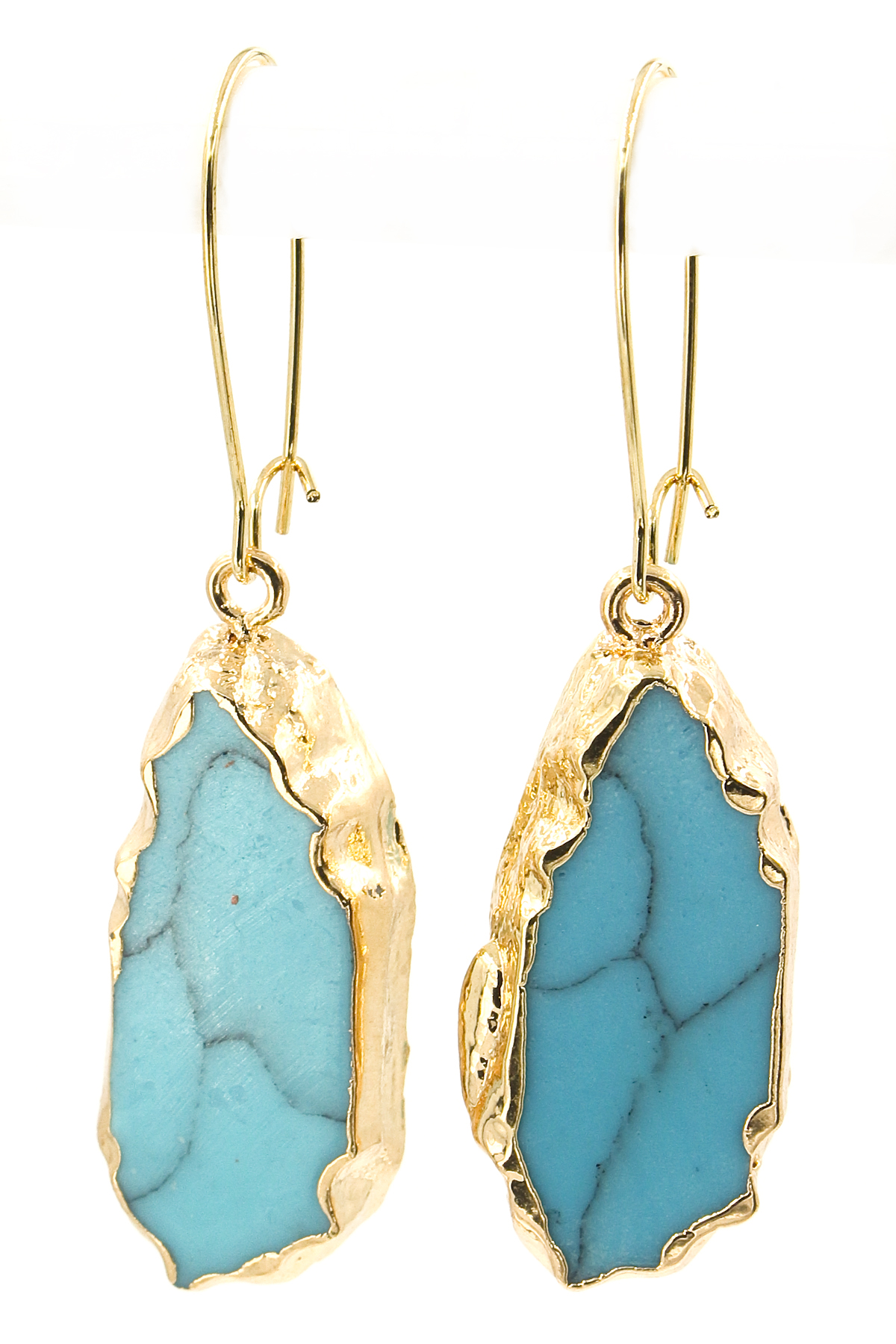 Semi Precious Stone Drop Earrings