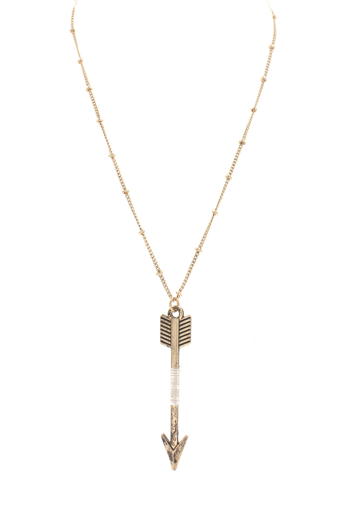 Coiled Arrow Pendant Necklace Necklaces