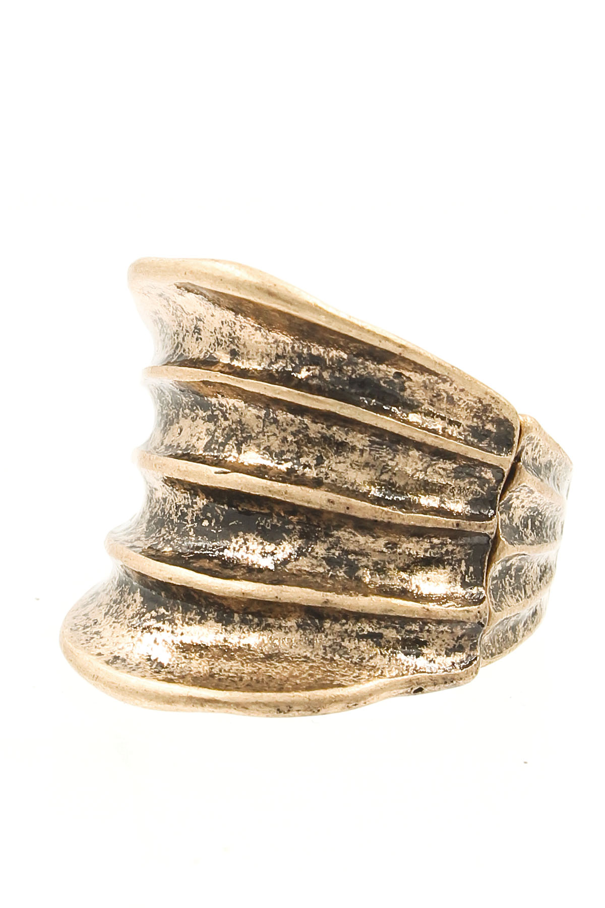 Hammered Metal Stretch Ring Rings