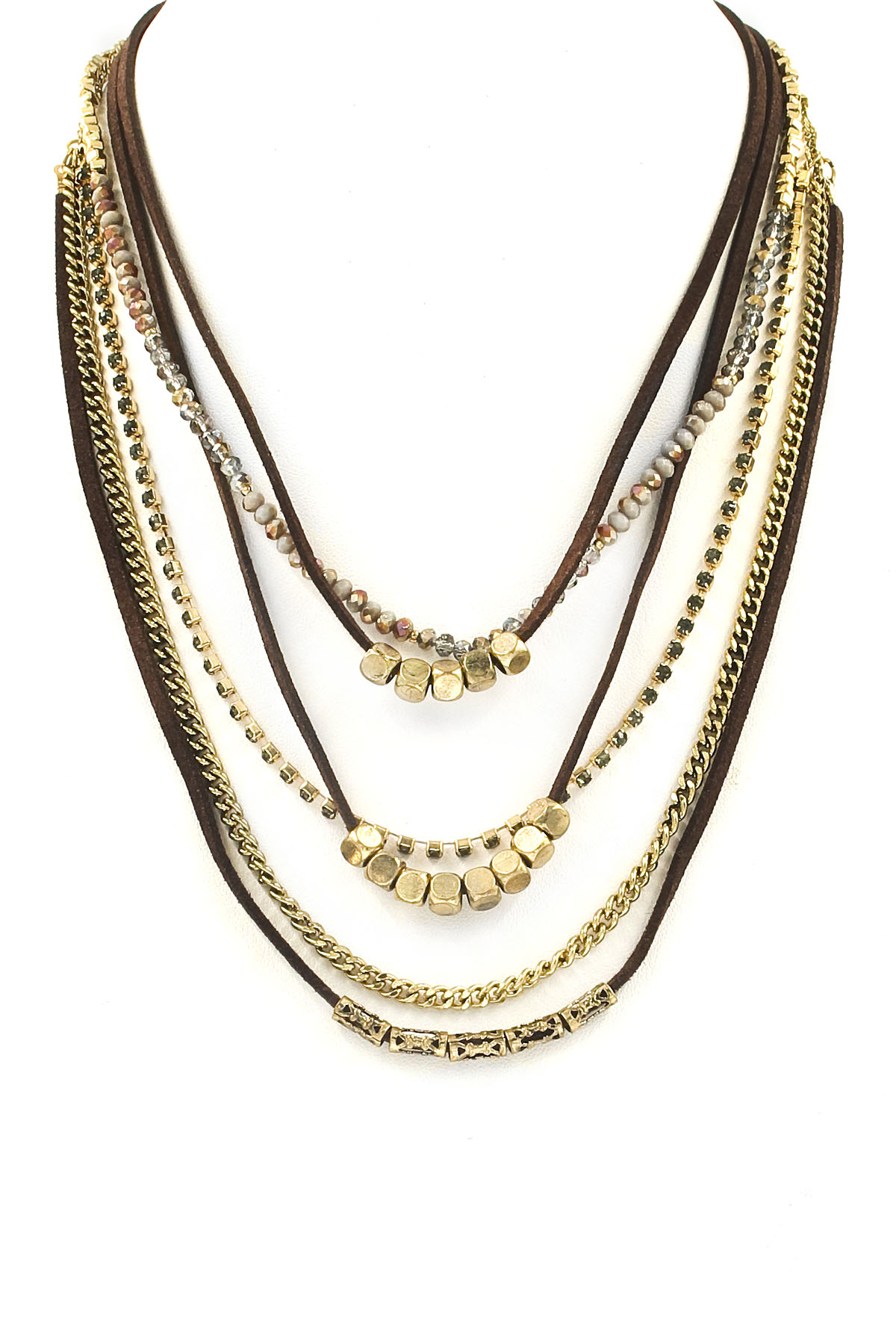 Multi Layered Beaded Necklace Necklaces