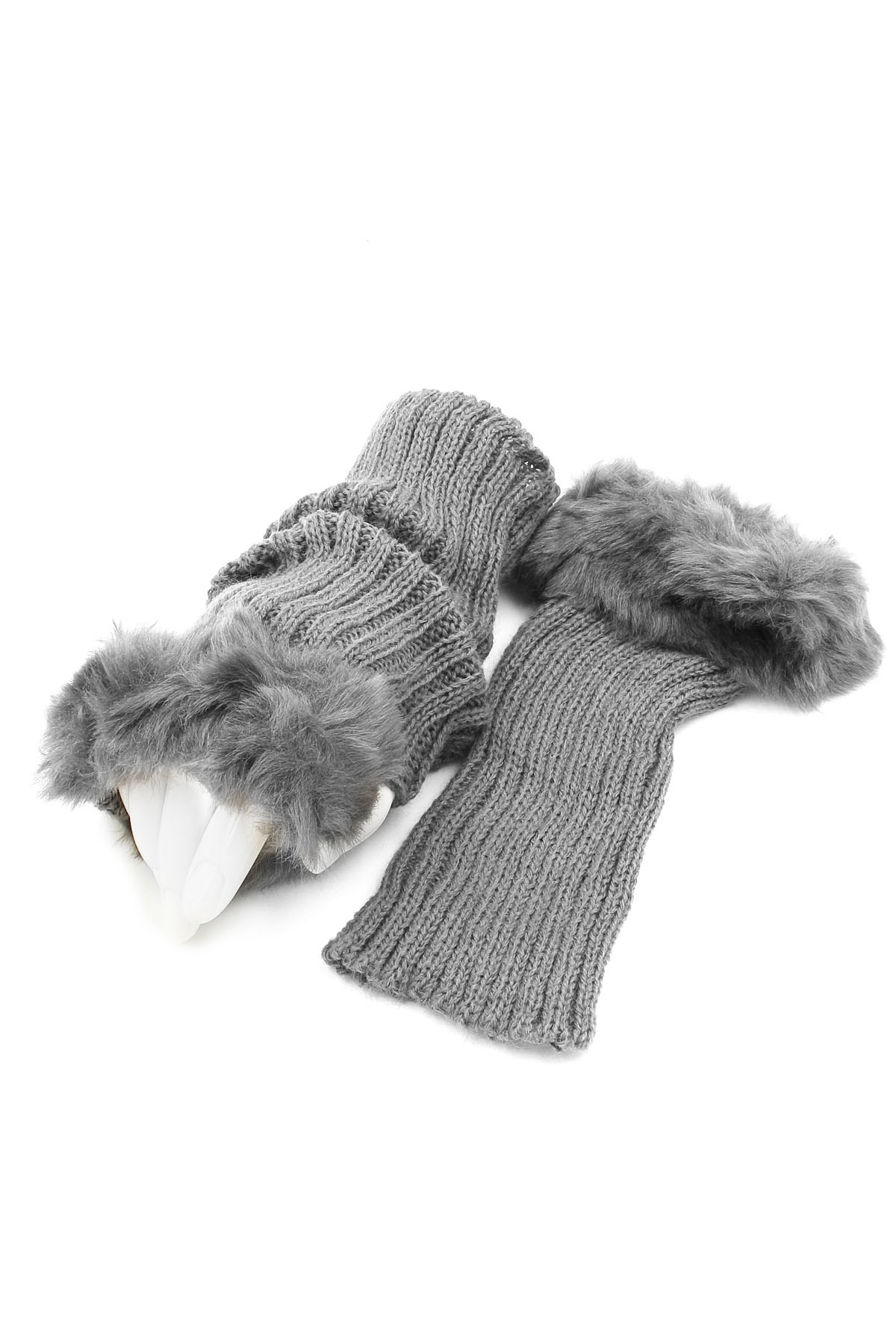 Fuzzy Fur Hand Warmers Gloves & Leg Warmers