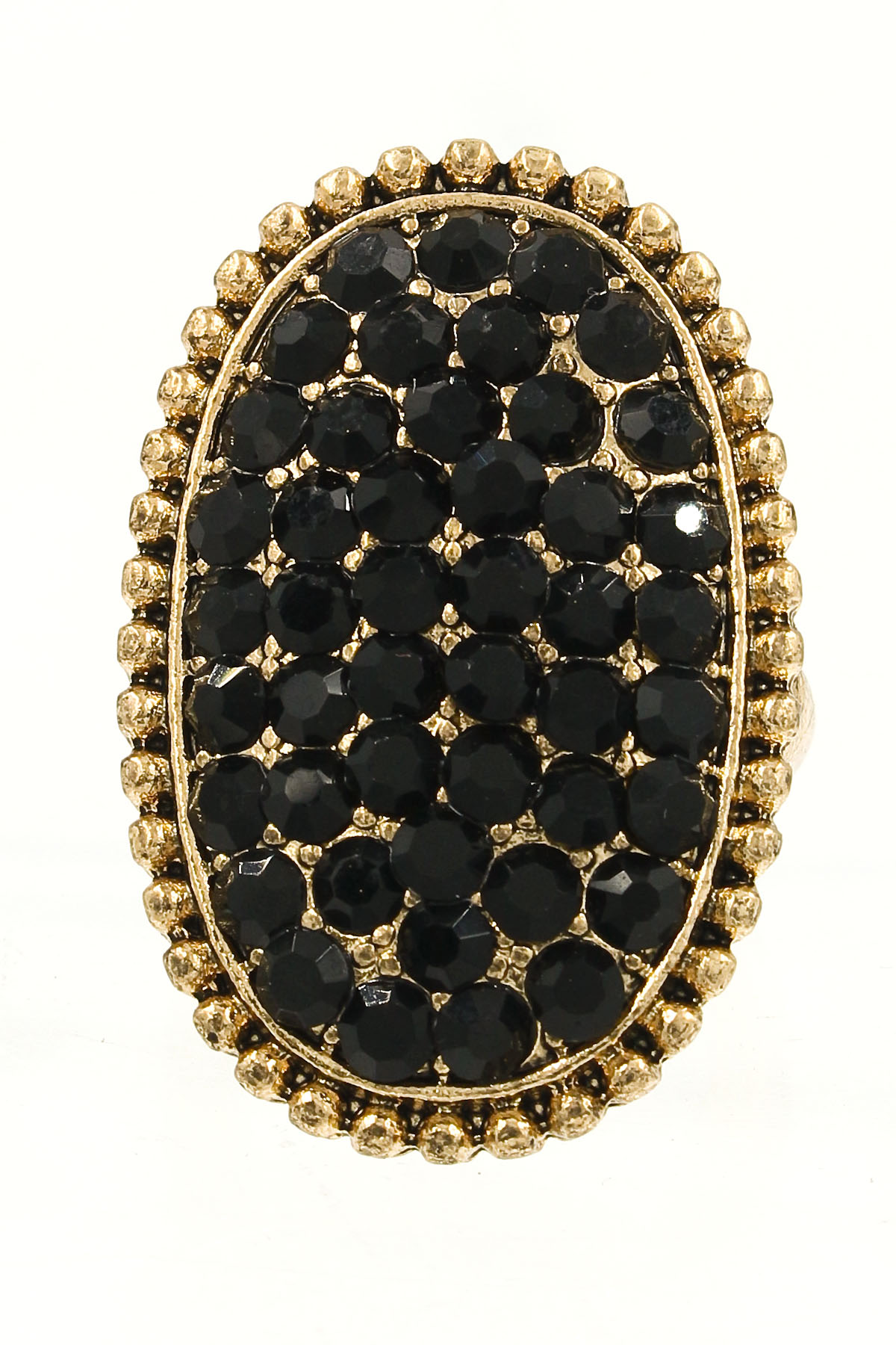 Oval Rhinestone Stretch Ring Rings