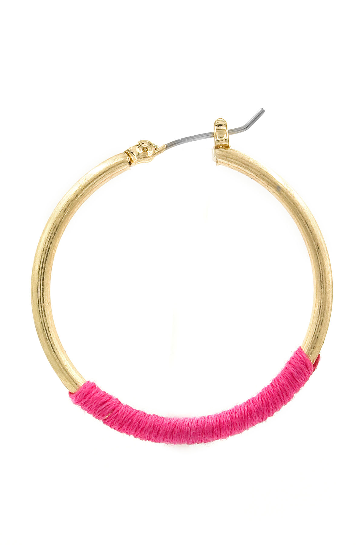 Cotton Thread Hoop Earrings