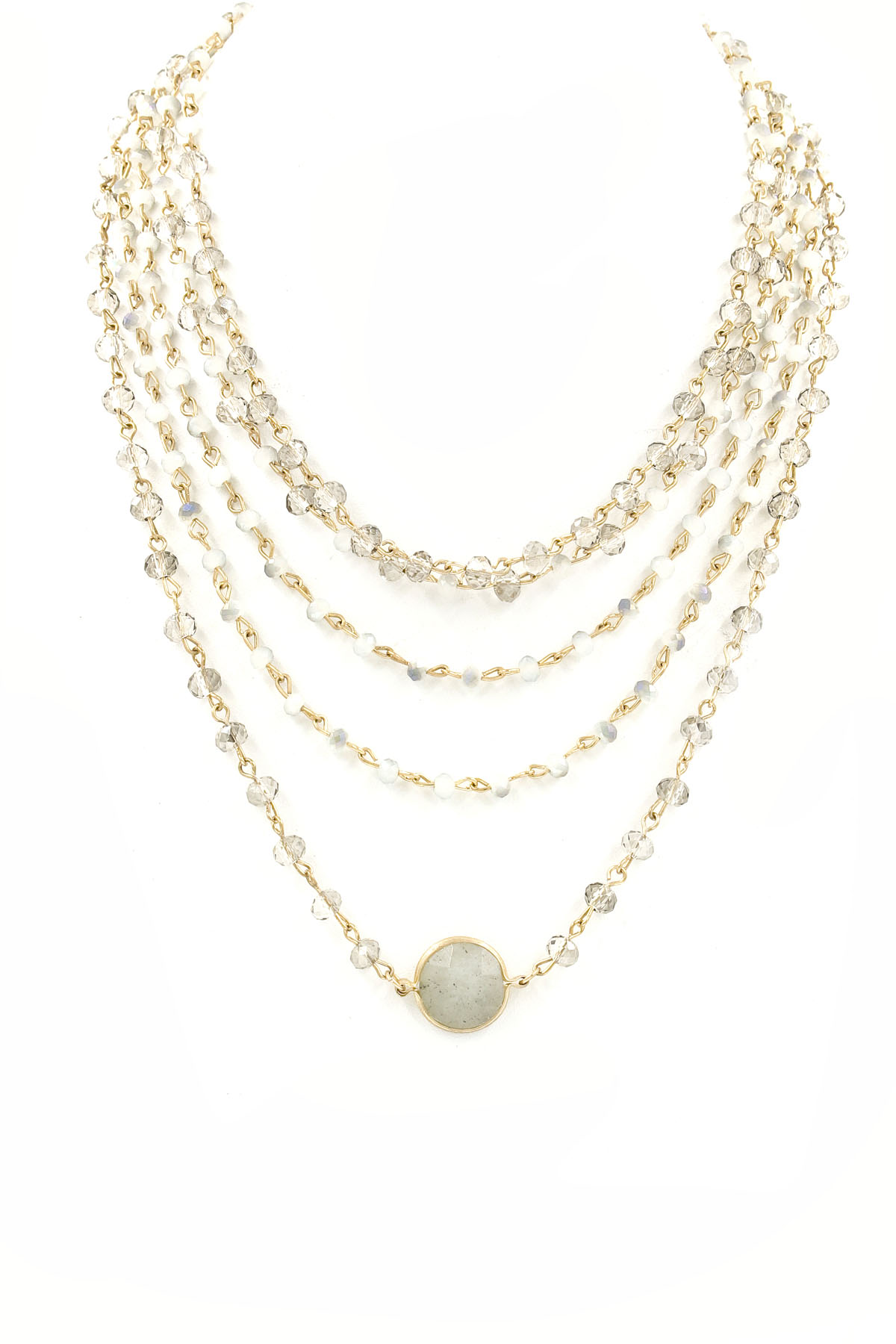 Layered Faceted/Glass Bead Necklace Necklaces