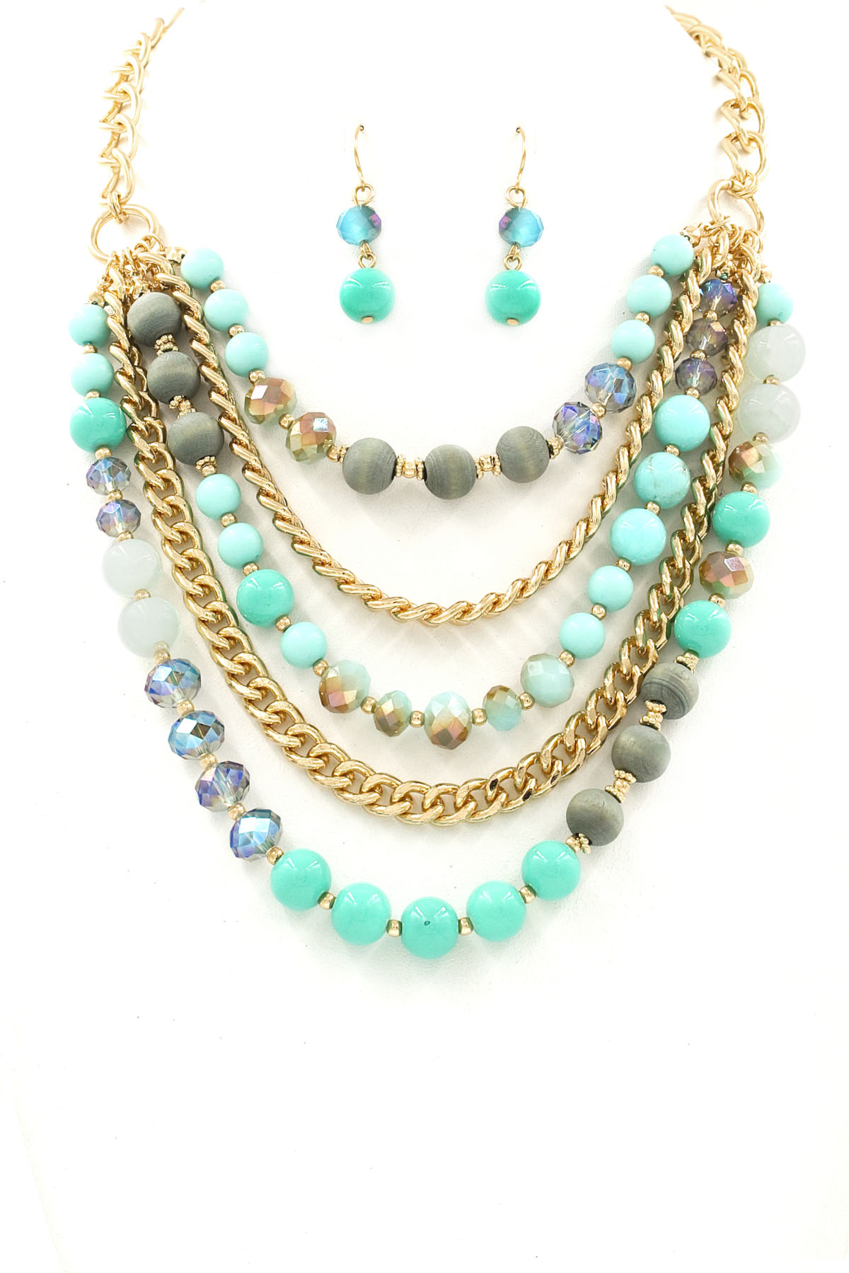 Assorted Bead Bib Necklace Necklaces