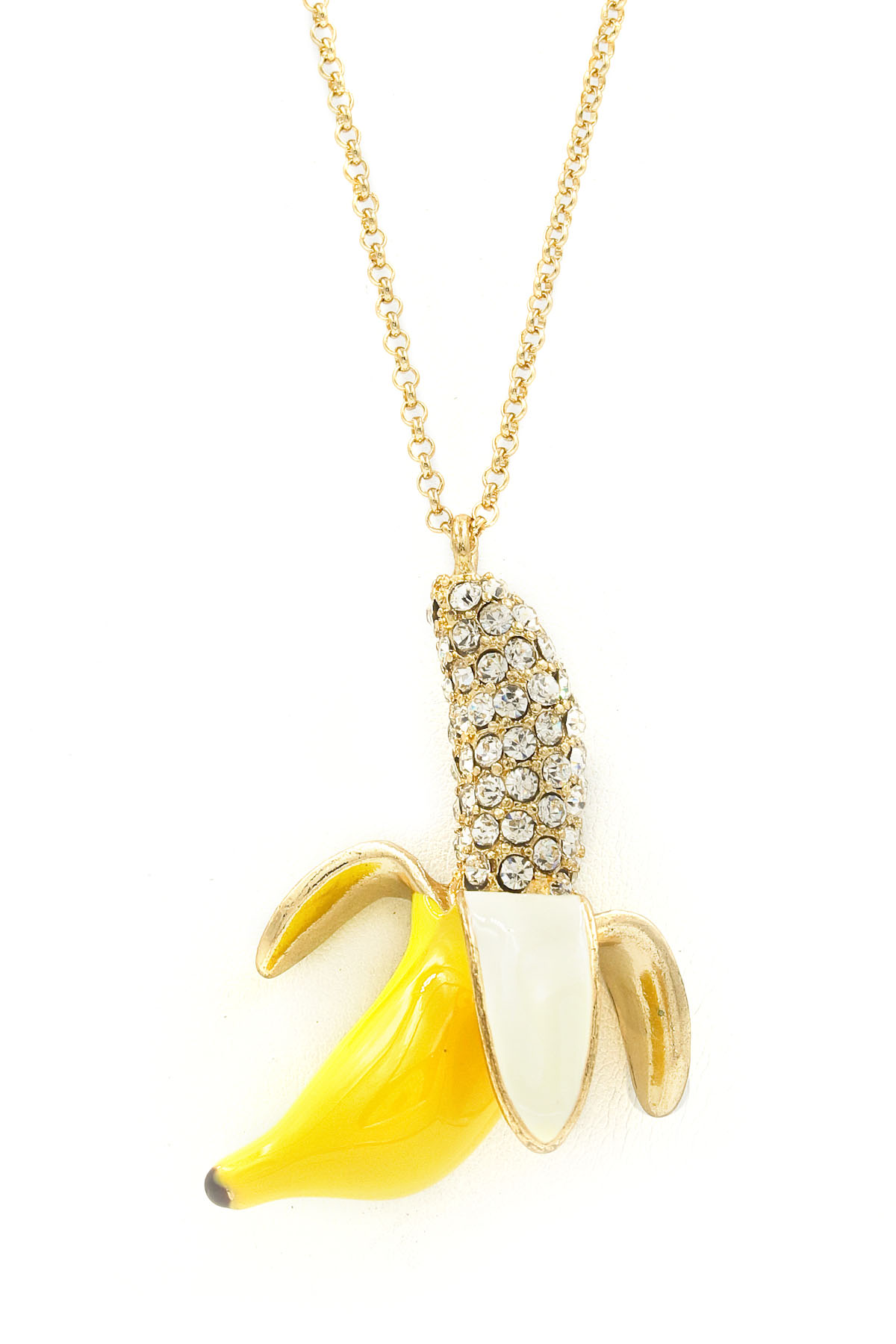 Banana Pendant Long Necklace Set Necklaces