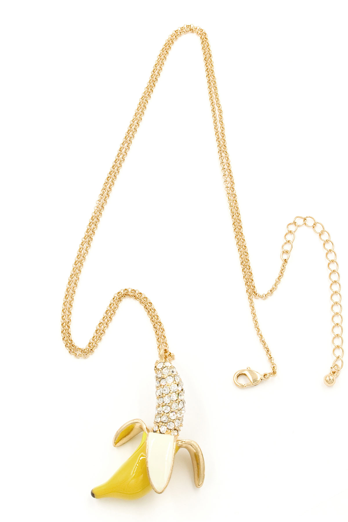 Banana Pendant Long Necklace Set Necklaces