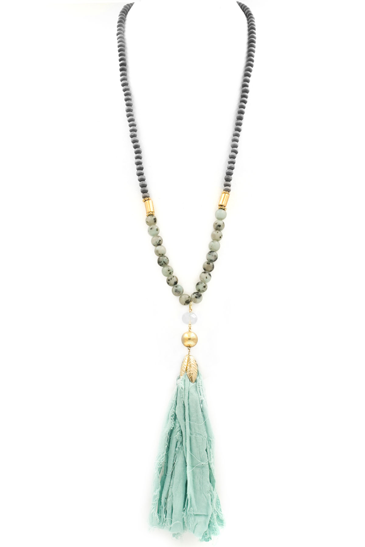 Fabric Tassel Long Necklace Necklaces