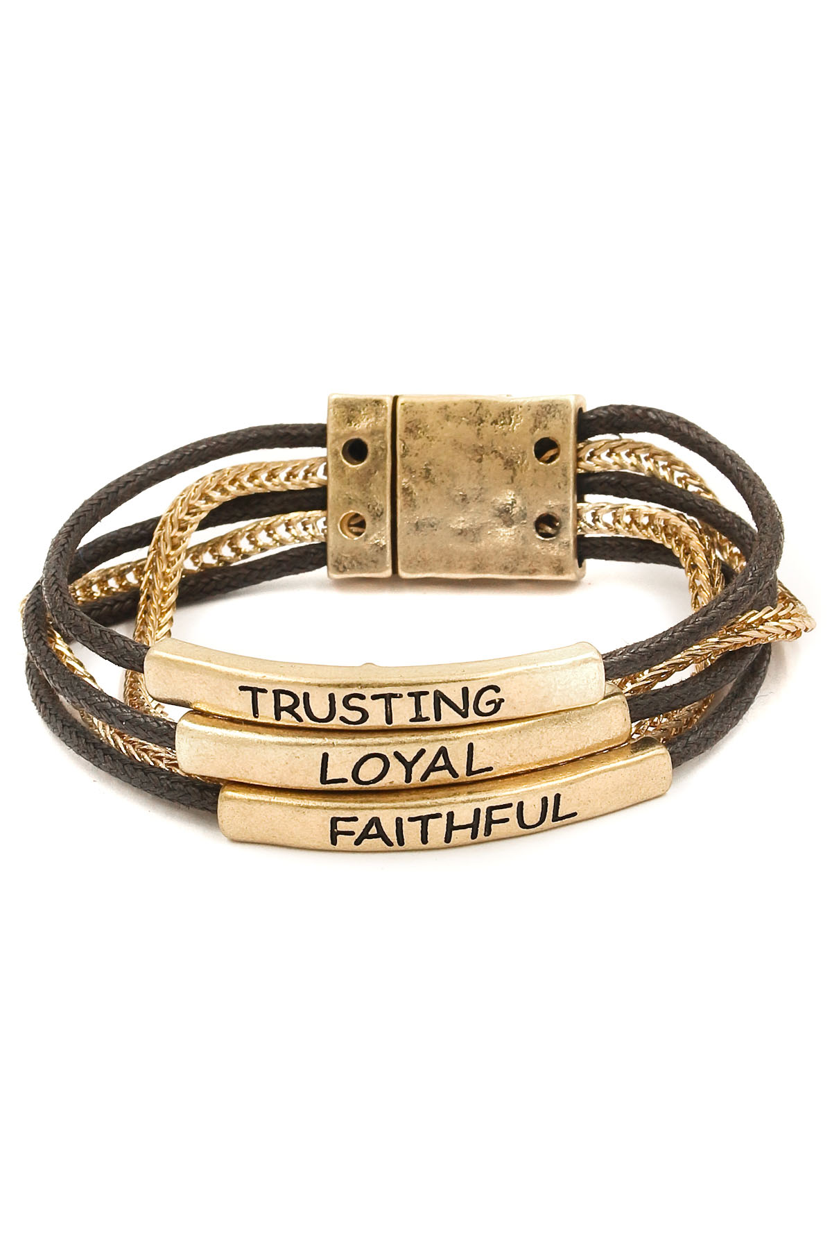 Inspirational Metal Plaque Bracelet Bracelets