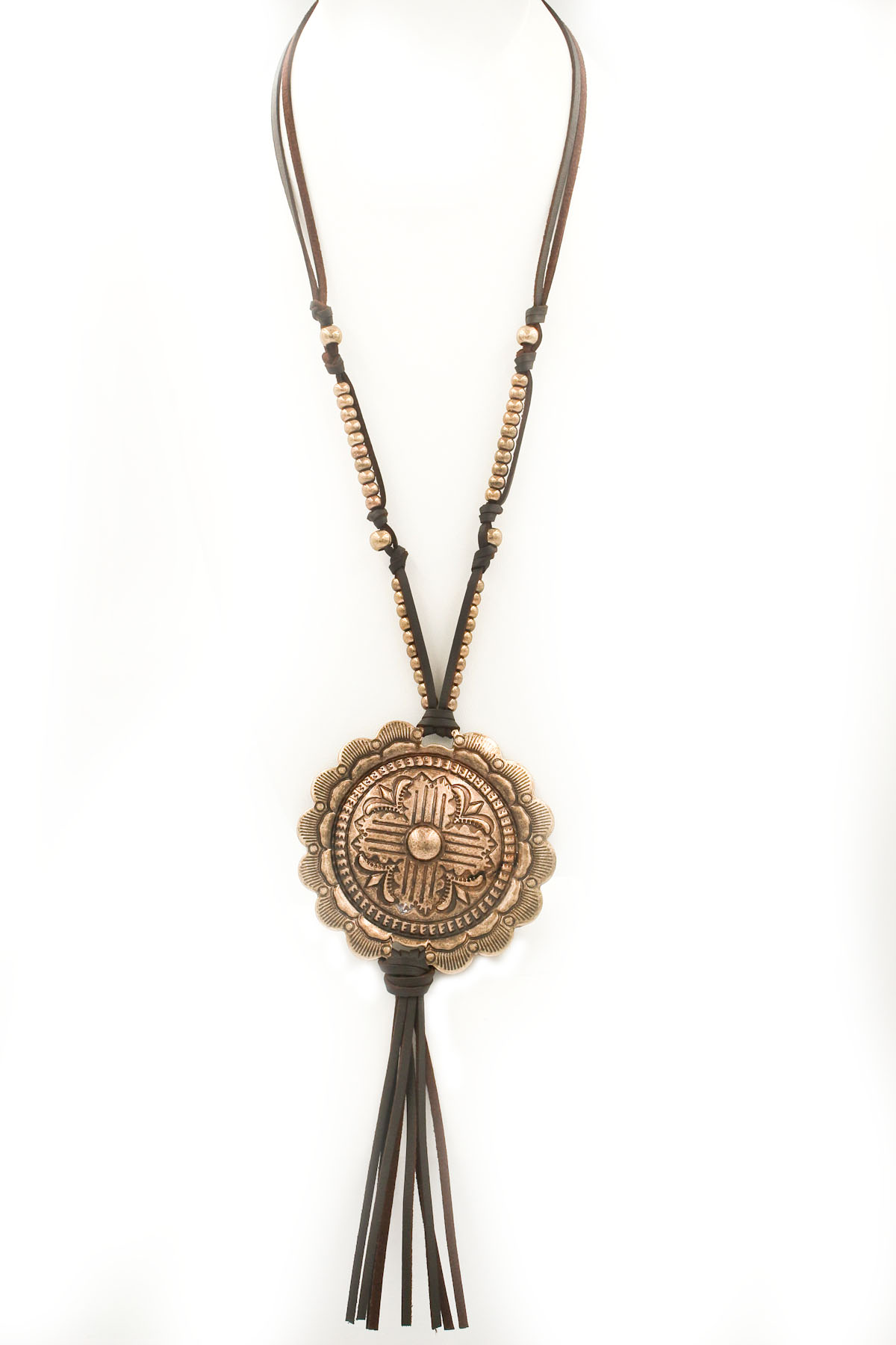 Metal Disc Medallion Pendant Necklace Necklaces