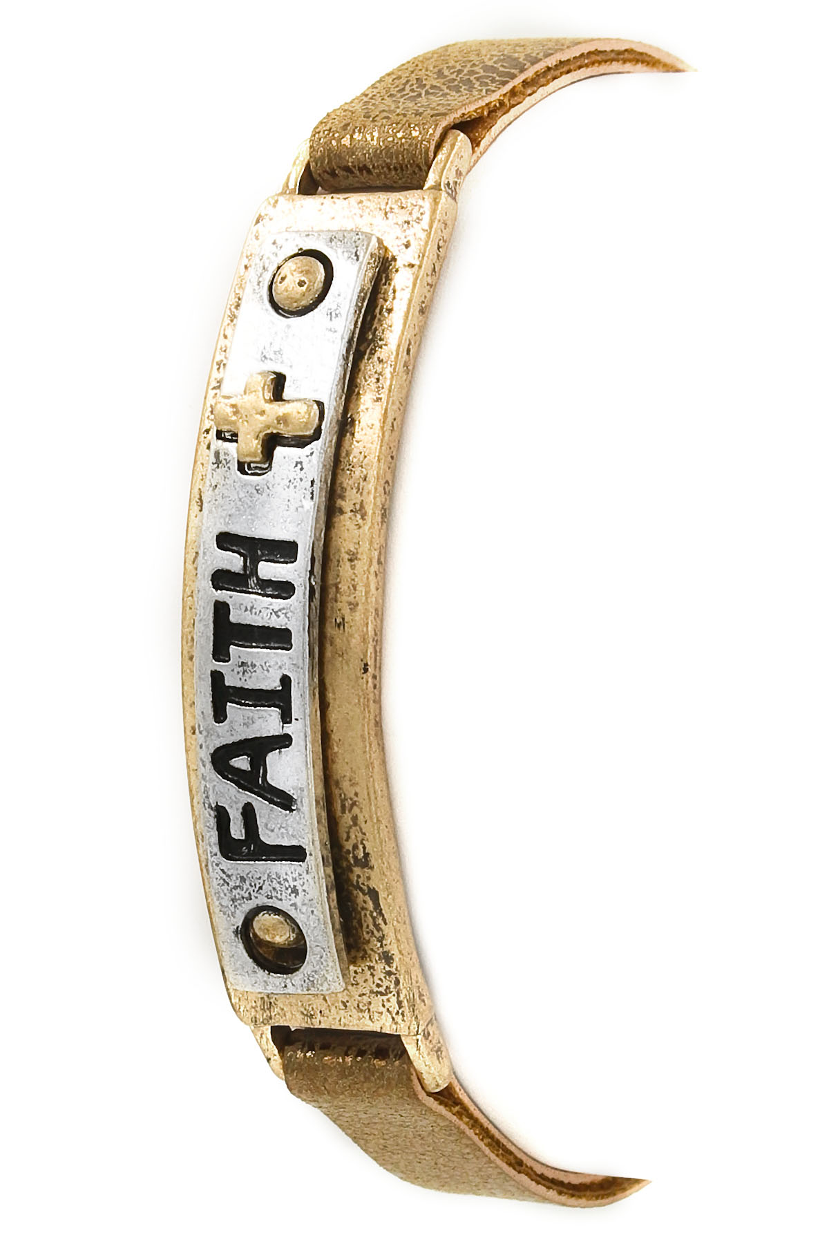 'FAITH' Metal Plaque Bracelet Bracelets