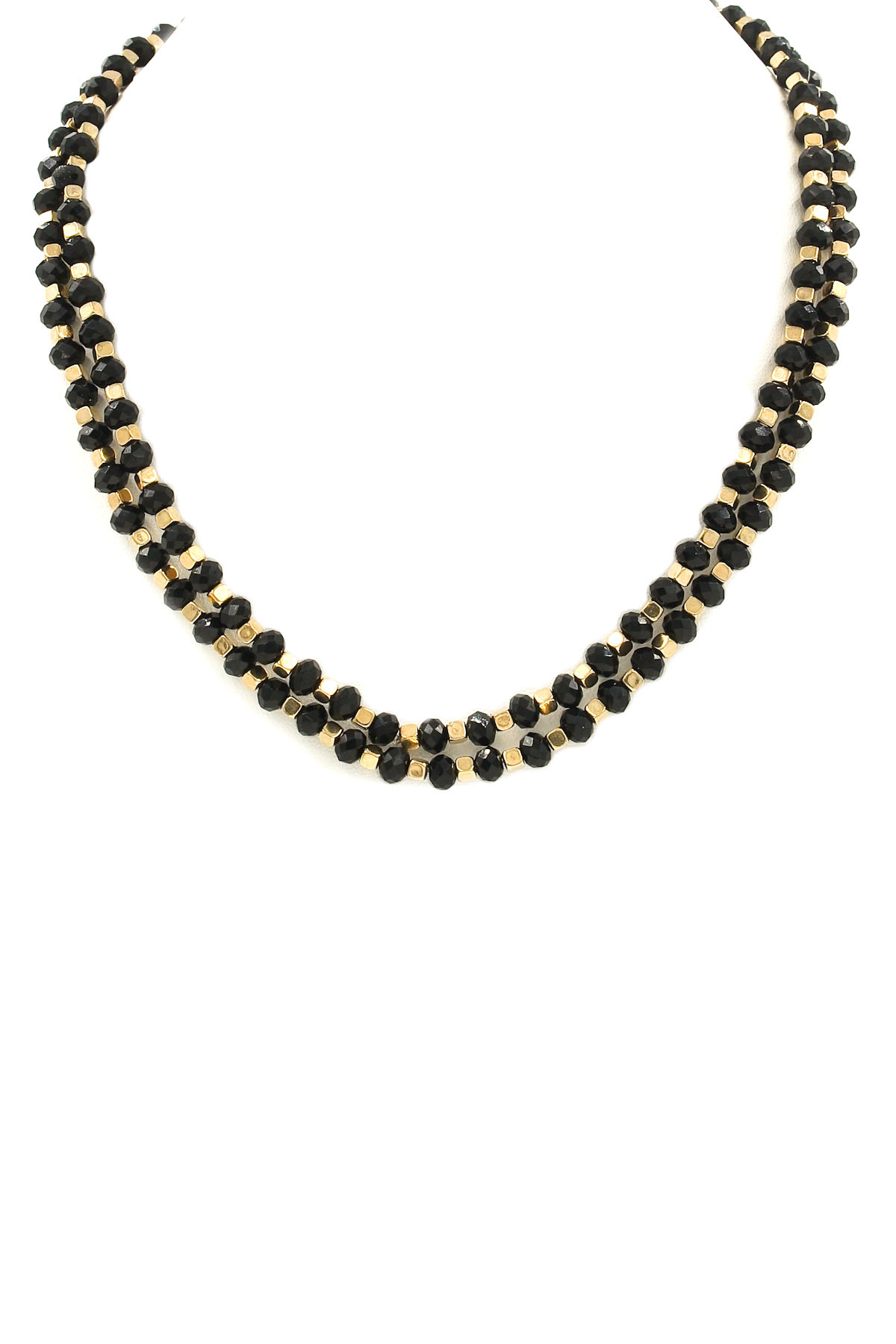 Faceted Bead Stretch Necklace Necklaces