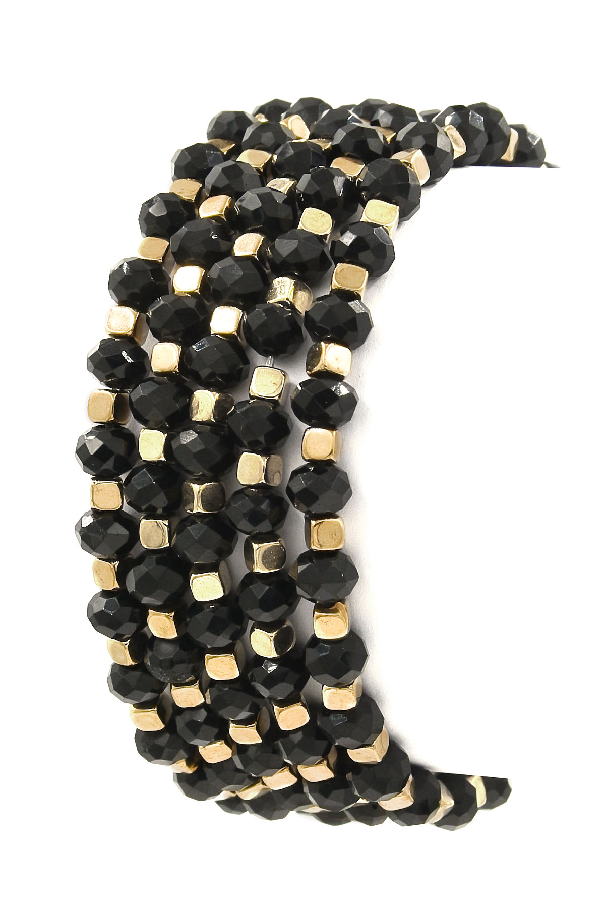 Faceted Bead Stretch Necklace Necklaces