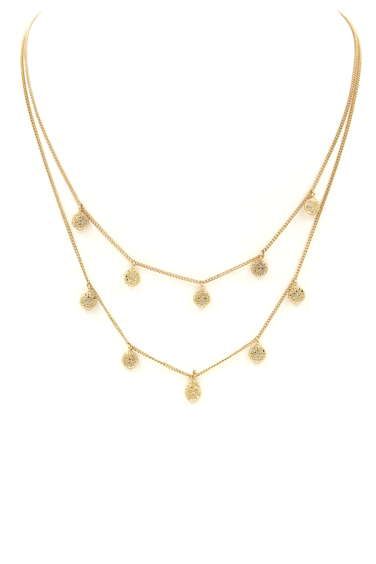 Metal Disc Charm Necklace Necklaces