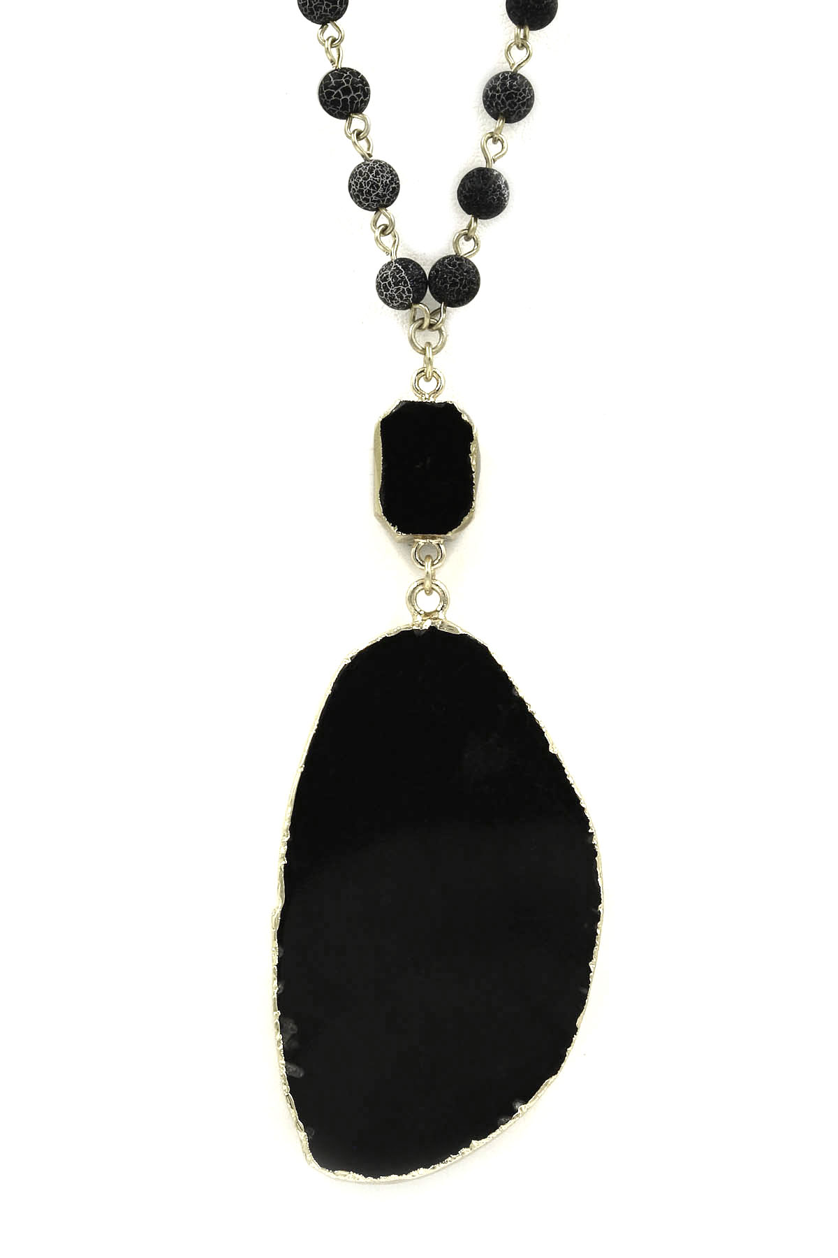 Natural Stone Pendant Long Necklace Necklaces