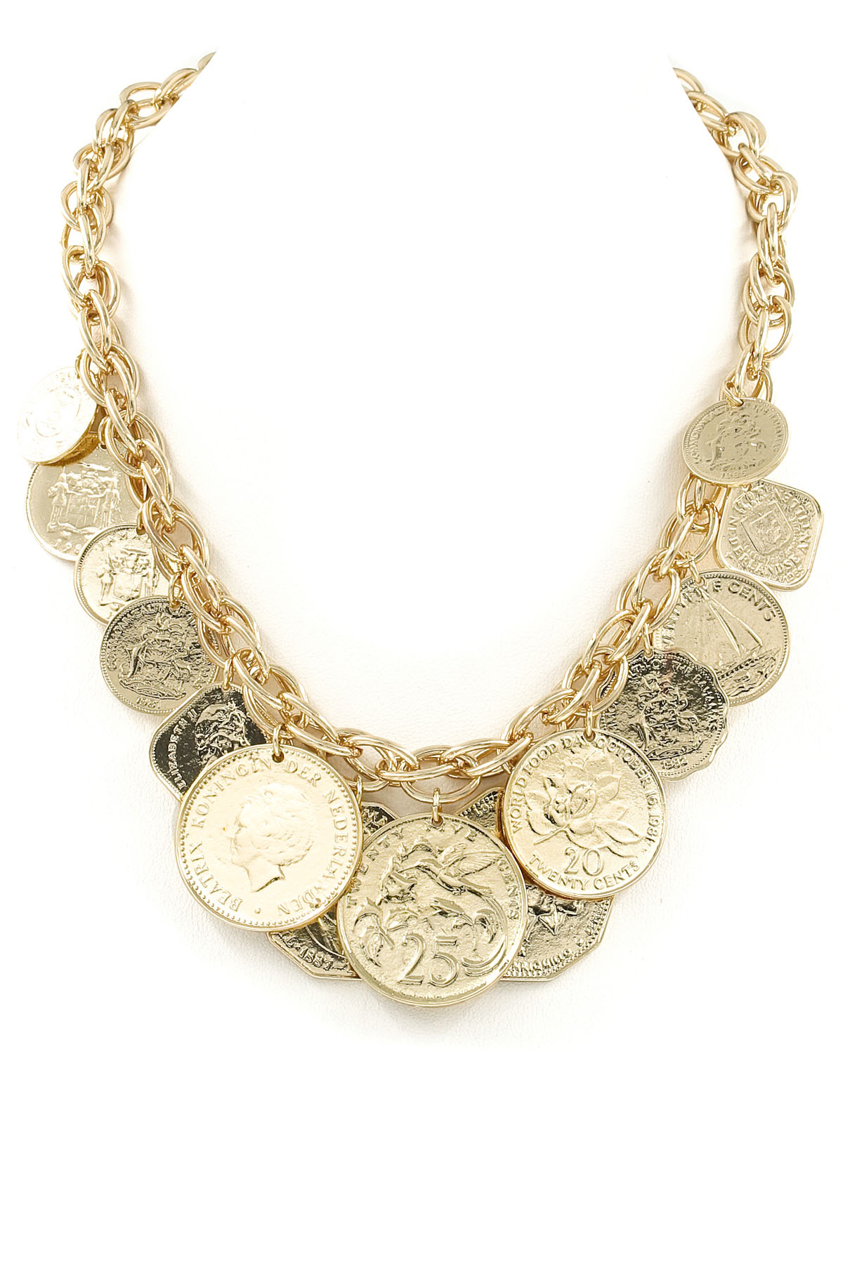 Coin Charm Chain Necklace Necklaces