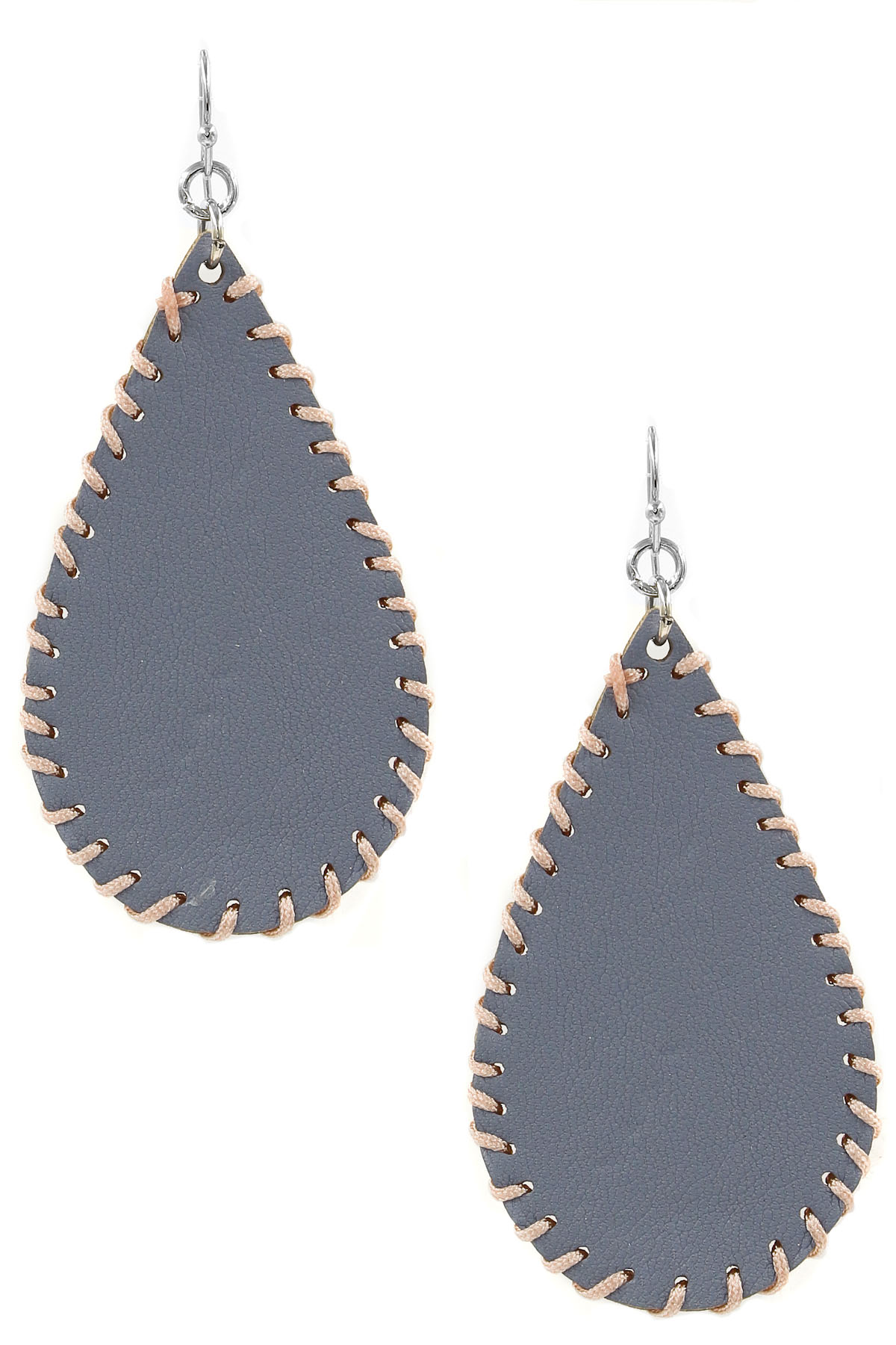 Handmade Faux Leather Teardrop Earrings