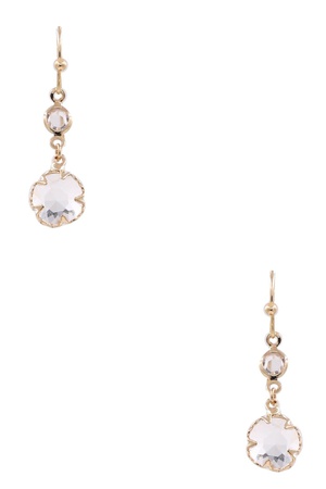 Glass Jewel Tassel Drop Earrings
