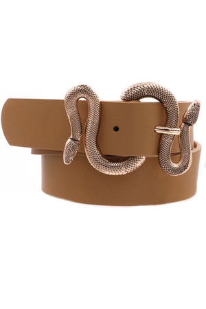 Snake Faux Leather Belt