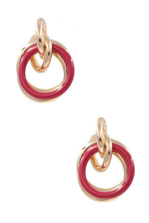 Layered Ring Post Earrings