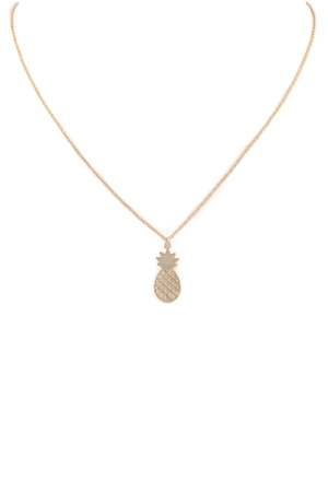 Brass Pineapple Necklace