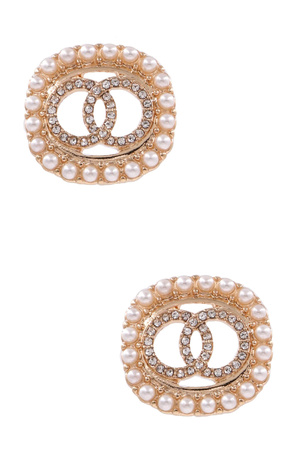 Cream Pearl Ring earrings