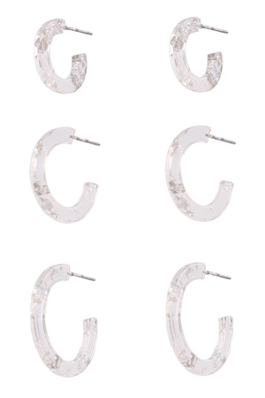 Acrylic Foil Earrings Set